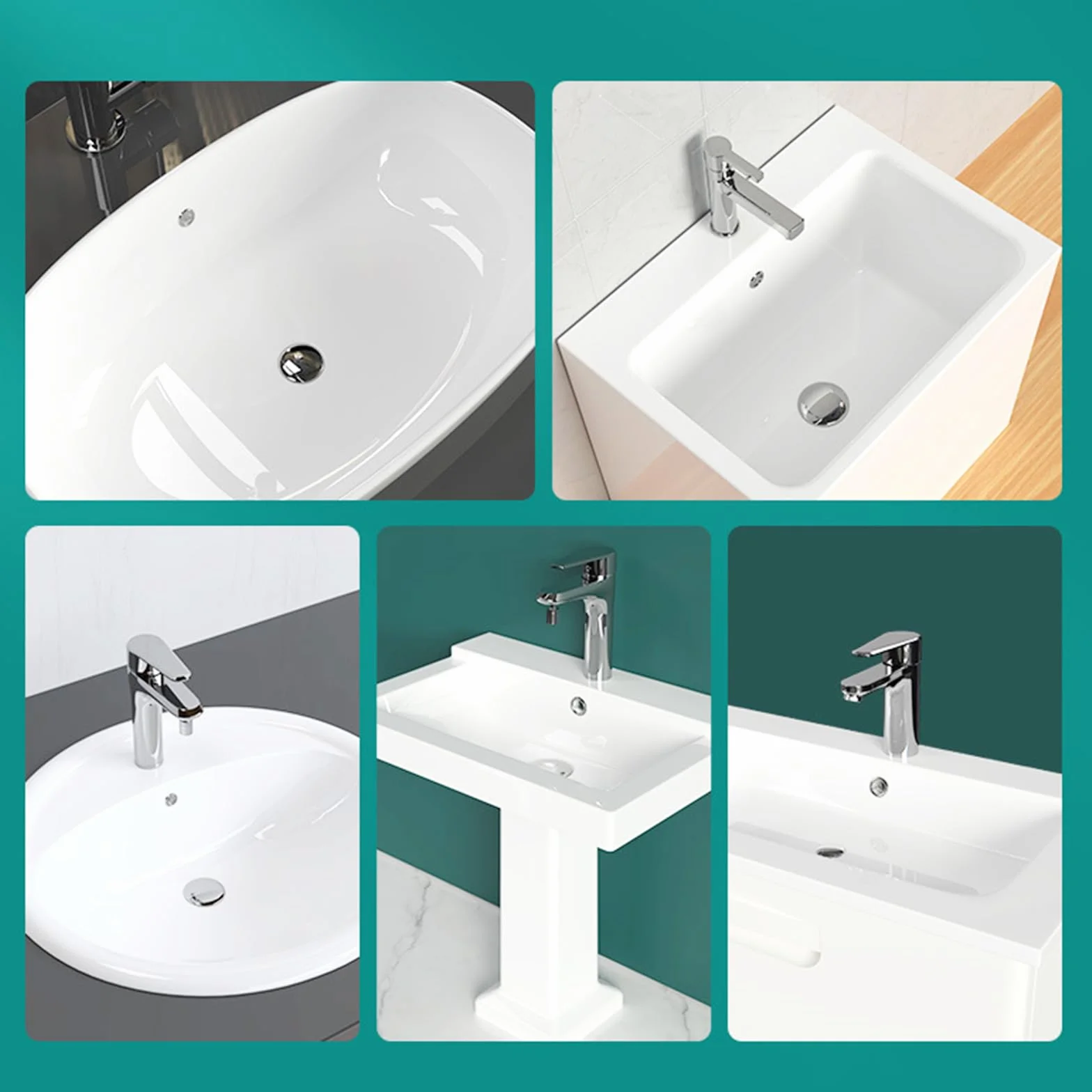 2 Piezas Tapon Lavabo Embellecedor Agujero Anillo Desbordamiento Ø22-24 mm Plata Cobre