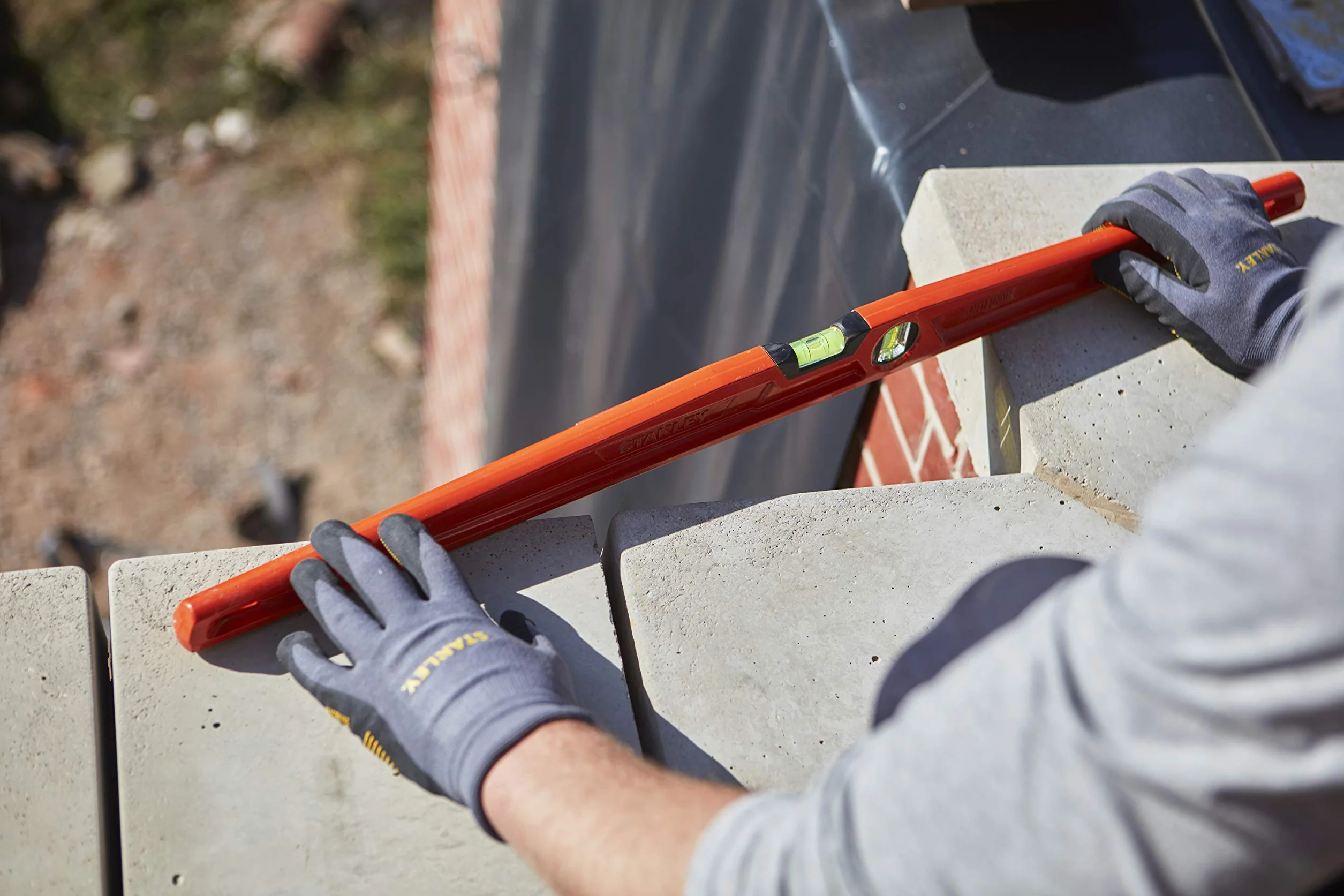 STANLEY FATMAX Nivel MLH trapezoidales, longitud 80 cm, cuerpo de aleación ligera, N° burbuja 2, precisión 0.5mm/m, base mecanizada, acabado de pintura epoxy, 1-42-315