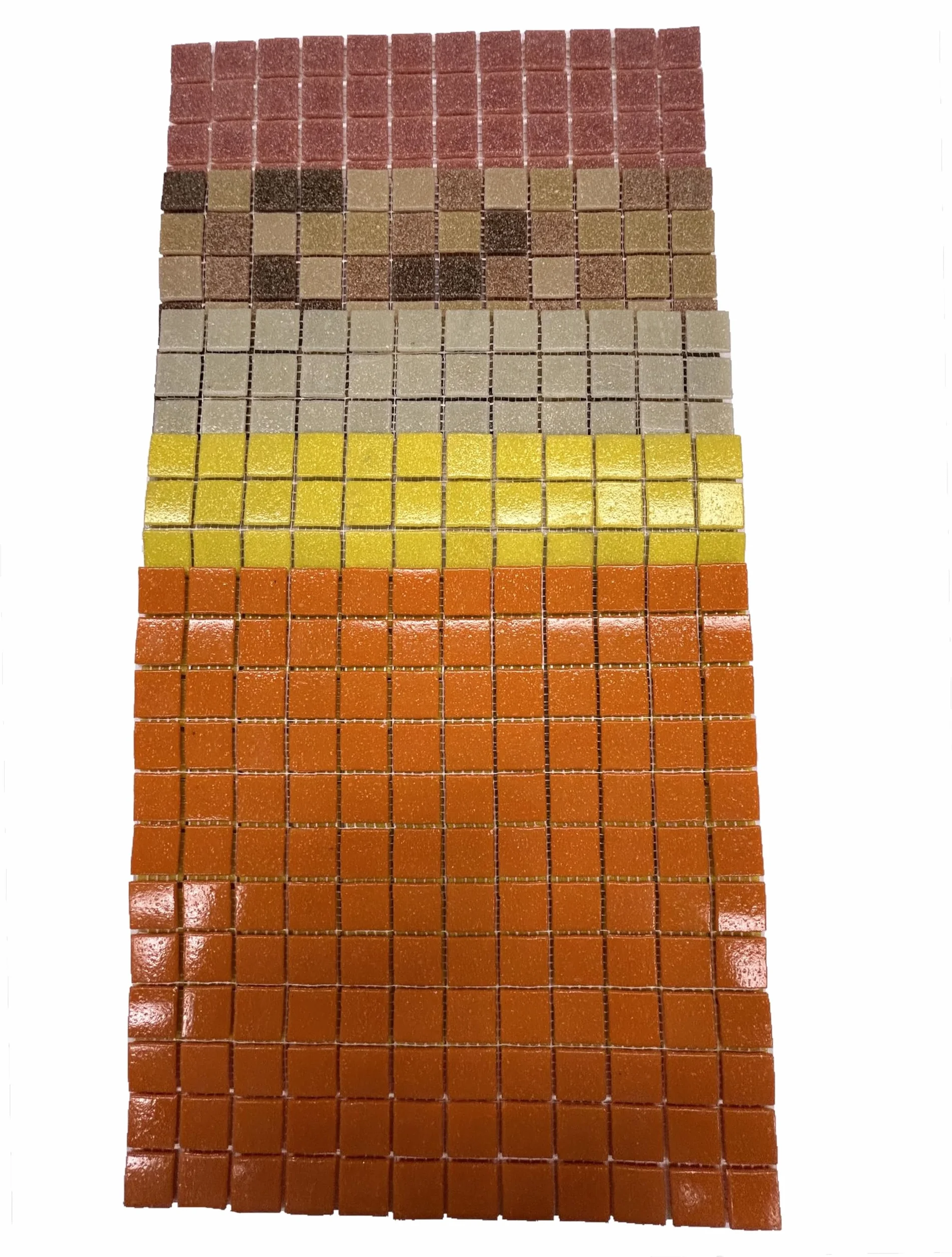 Malla acrilica de gresite color marrón, 2,5x2,5cm, mallas de 30x30