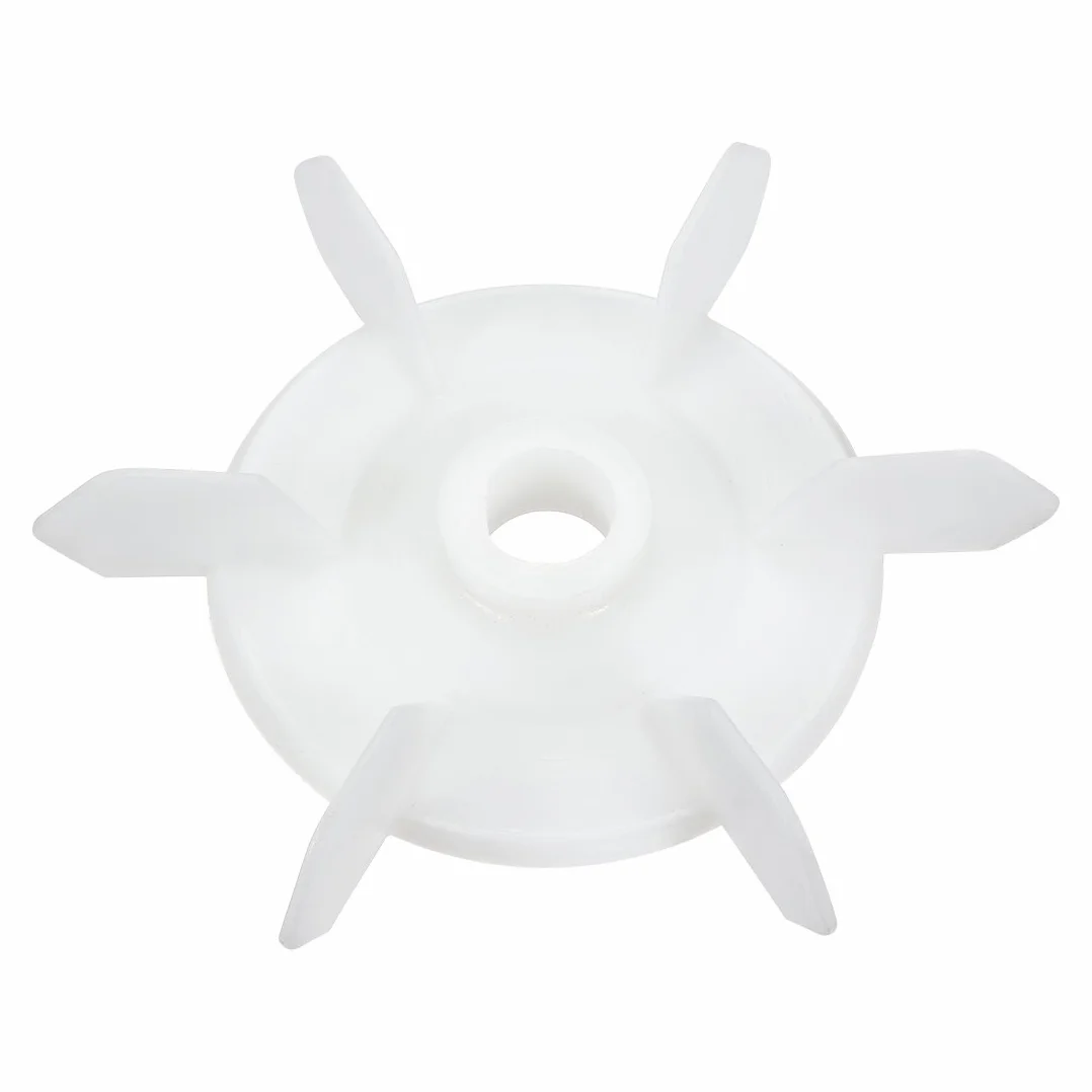 sourcing map 1Pcs Ventilador De Motor Impulsor 148 * 20mm D Eje De Plástico Blanco De Sustitución 6 Paletas