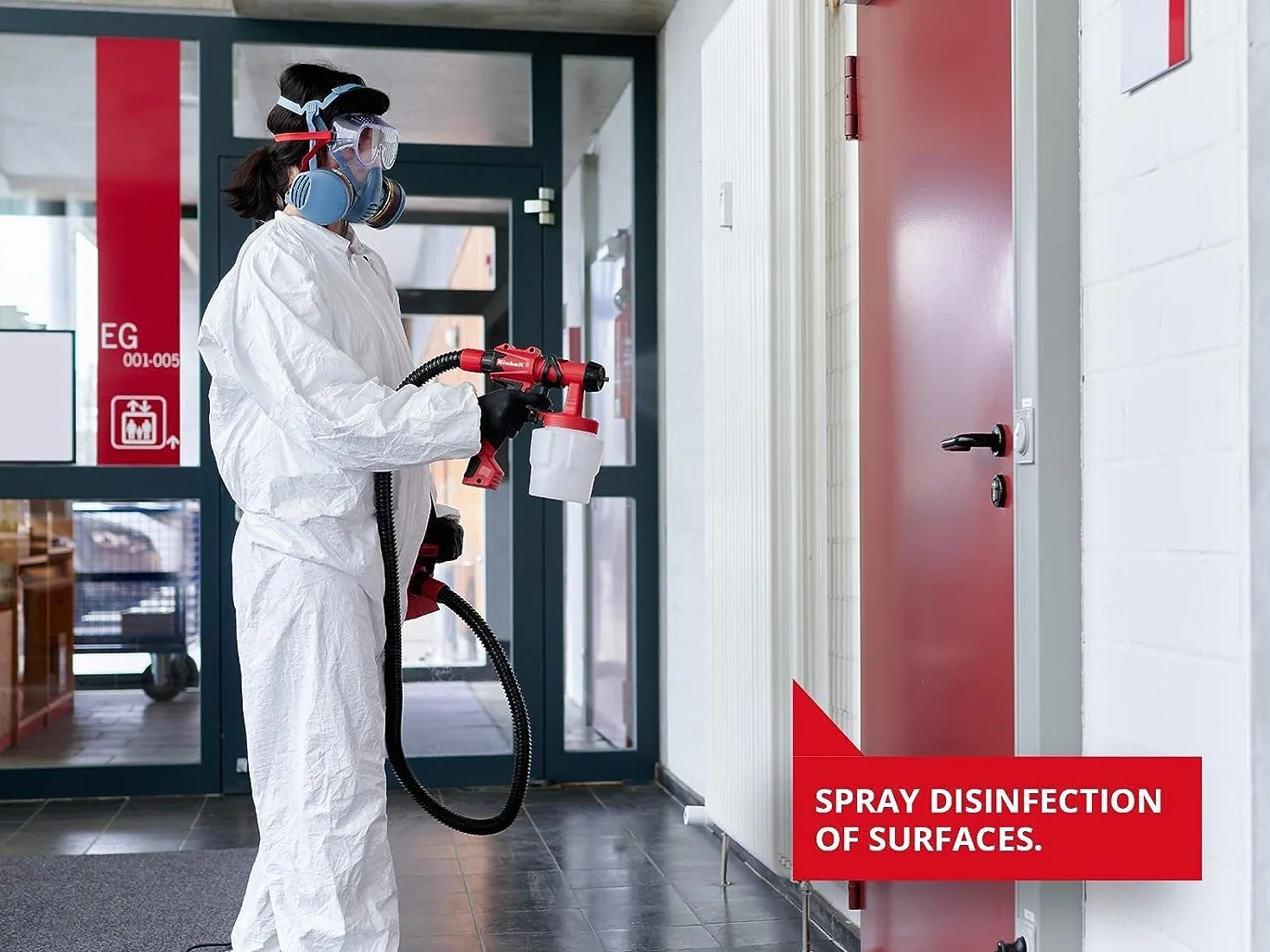 Einhell Sistema eléctrico de pulverización de Pintura TC-SY 700 S (700 W, Semi-estacionario, áreas de Trabajo Medianas y Grandes, para Barnices, esmaltes y Pinturas para Paredes Interiores)