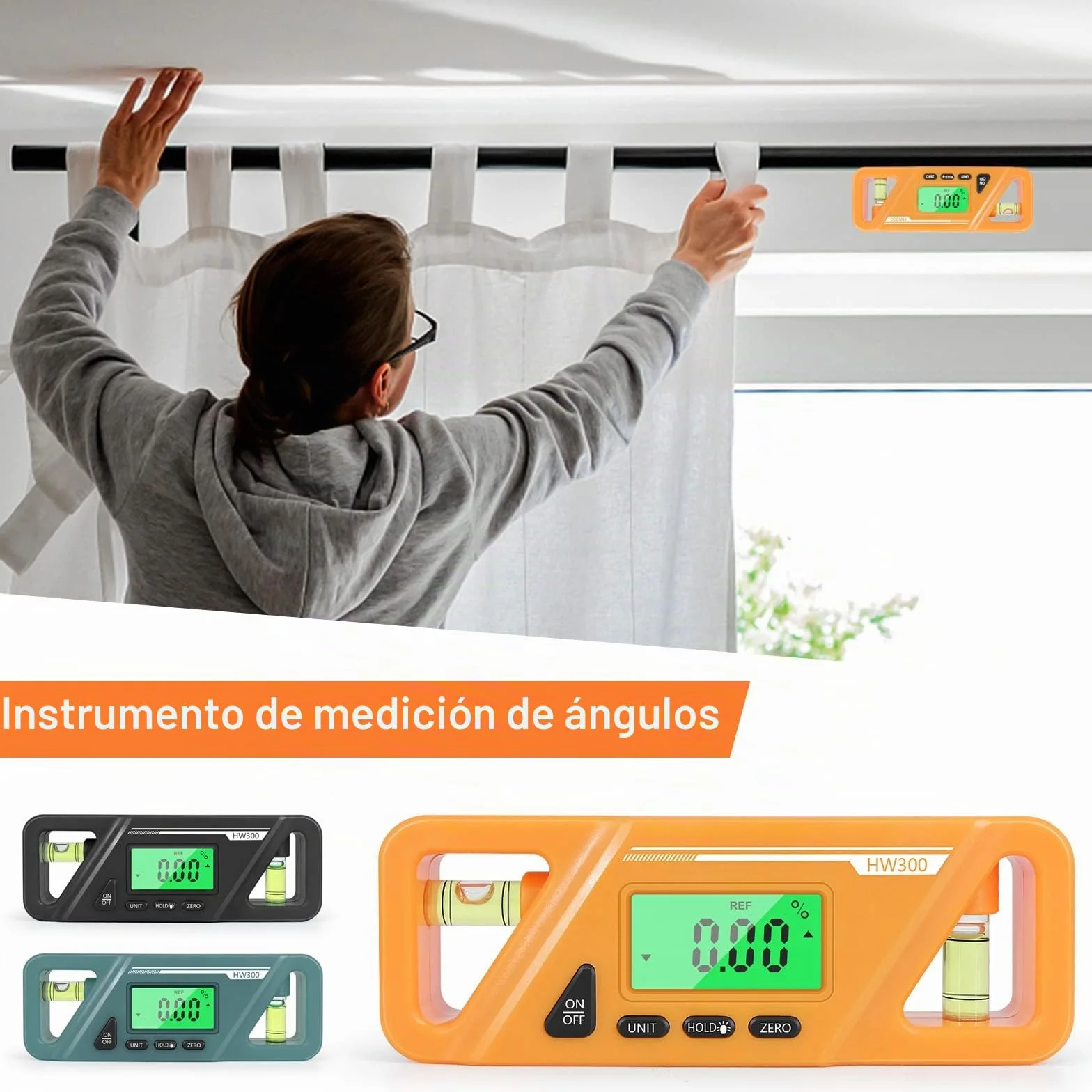 Inclinometro Digital KKnoon 0-360 ° de Nivel Digital Goniometro Digitale Magnética Medidor de Angulos de Precision con LCD Pantalla para Decoración de Interiores Fontanería Carpintería, etc