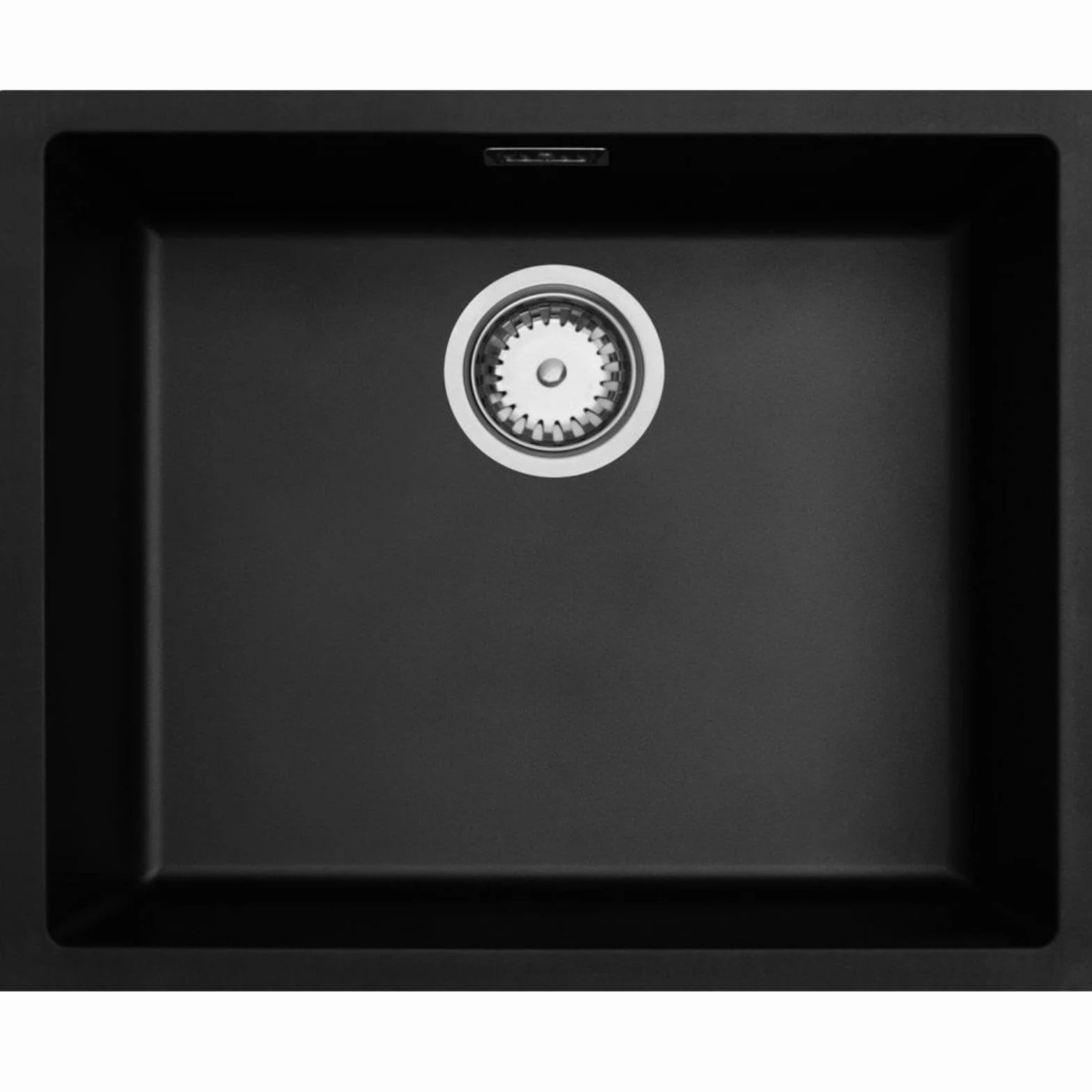 LD54BL – Fregadero de cocina 1 seno negro – Composite BIO – Empotrable o Bajo Encimera – 55 x 45 x 20,8 cm