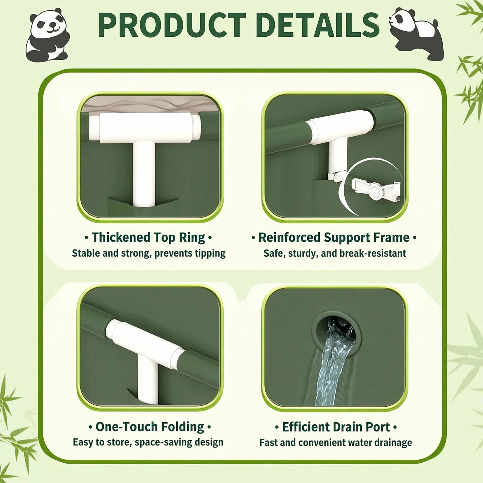 Bañera plegable Wrwache, 115 CMFaltbare Bañera para ducha, 6 capas de construcción de sujeción,Bañera de pie para parejas para ducha, baño caliente, baño de hielo