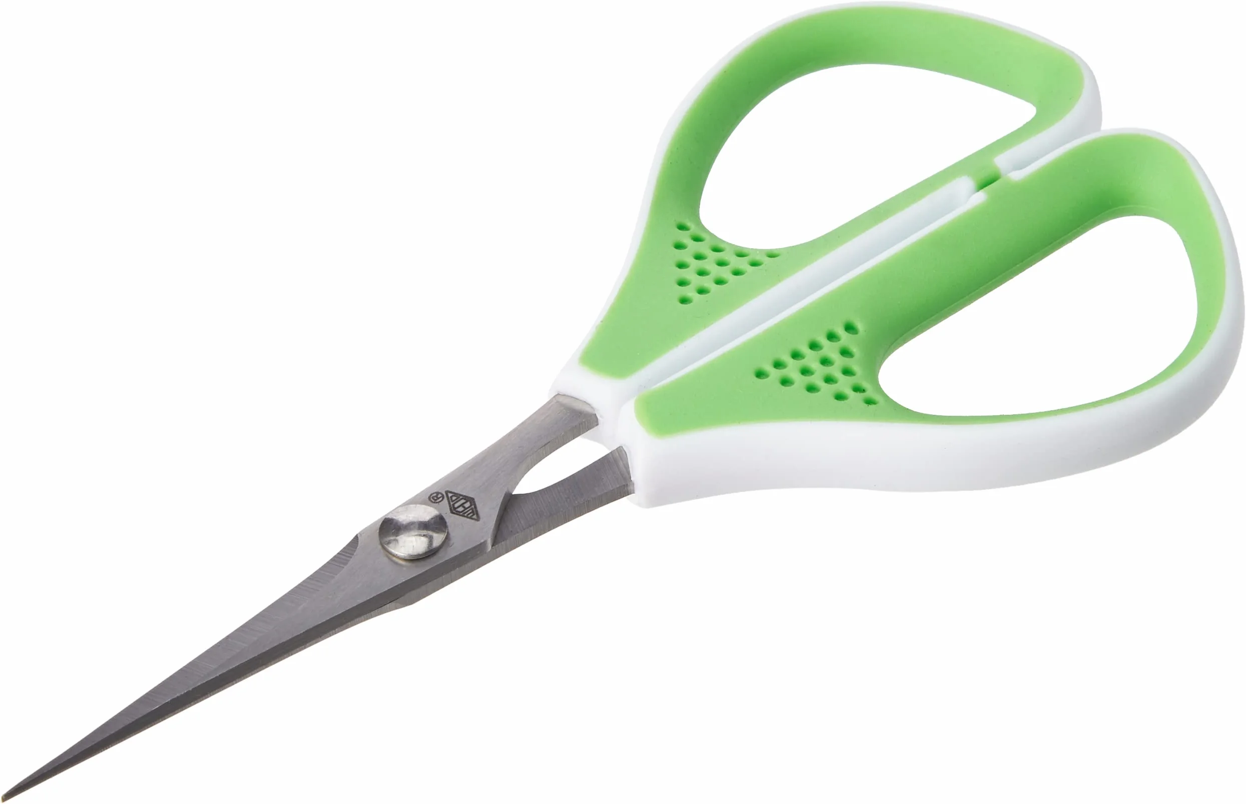WEDO 975411 Tijeras para siluetas Comfortline 11, 4 cm, acero inoxidable de corte especial, empuñadura blanda, verde manzana/blanco