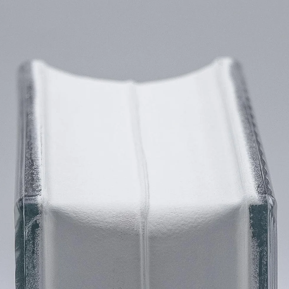 Bloque básico de cristal cruzado transparente, 19 x 19 x 10 cm, 6 unidades