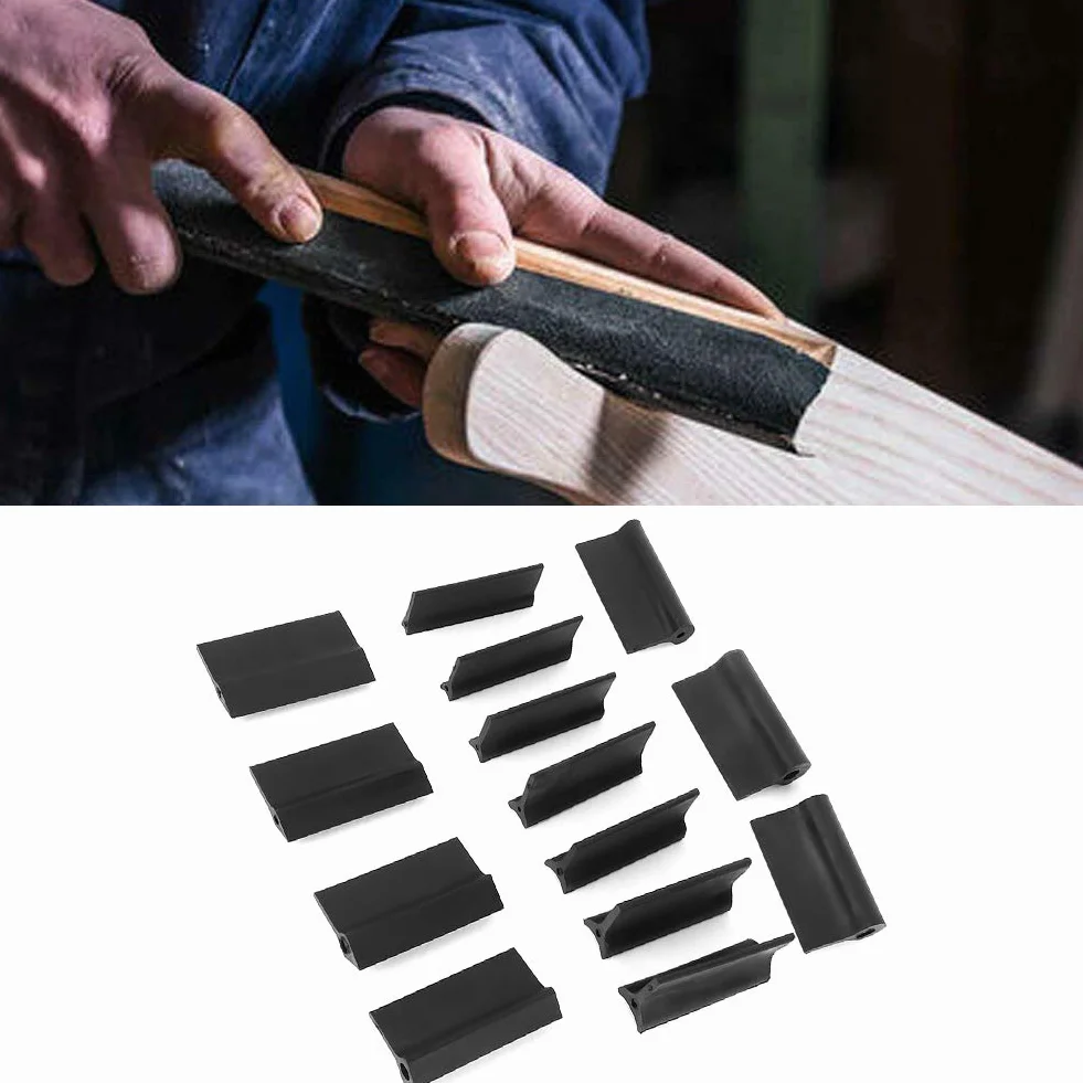 Bloque de Lijado, 14 Piezas para Lijado Convexo y Cóncavo, Almohadilla Pulido Contorno Carpintería, para Profesionales y Aficionados en Restauración Muebles, Talleres y Proyectos DIY