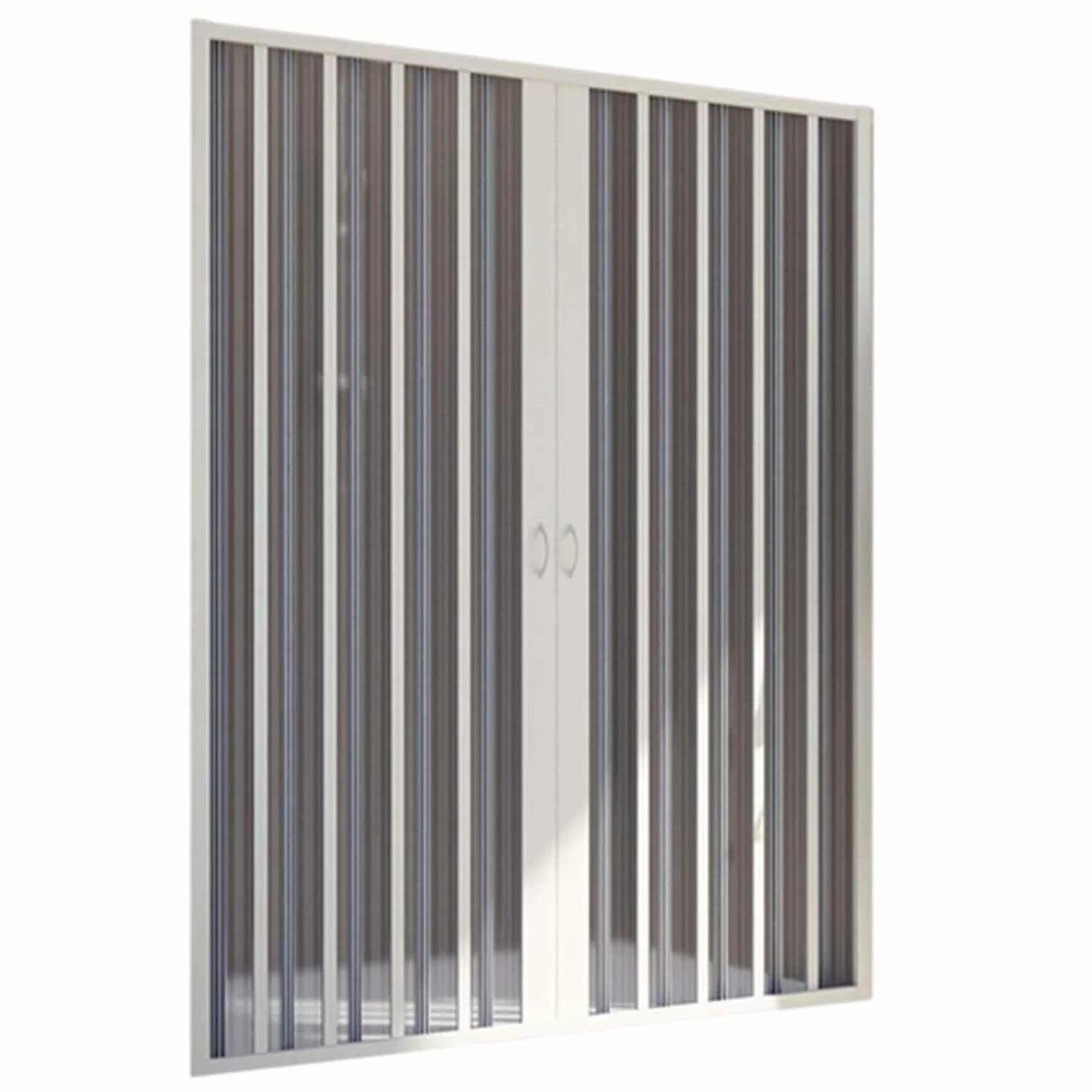 Forte Puerta de Ducha en PVC 150CM H185 Plegable con Apertura Central Color Blanco Mod. Flex