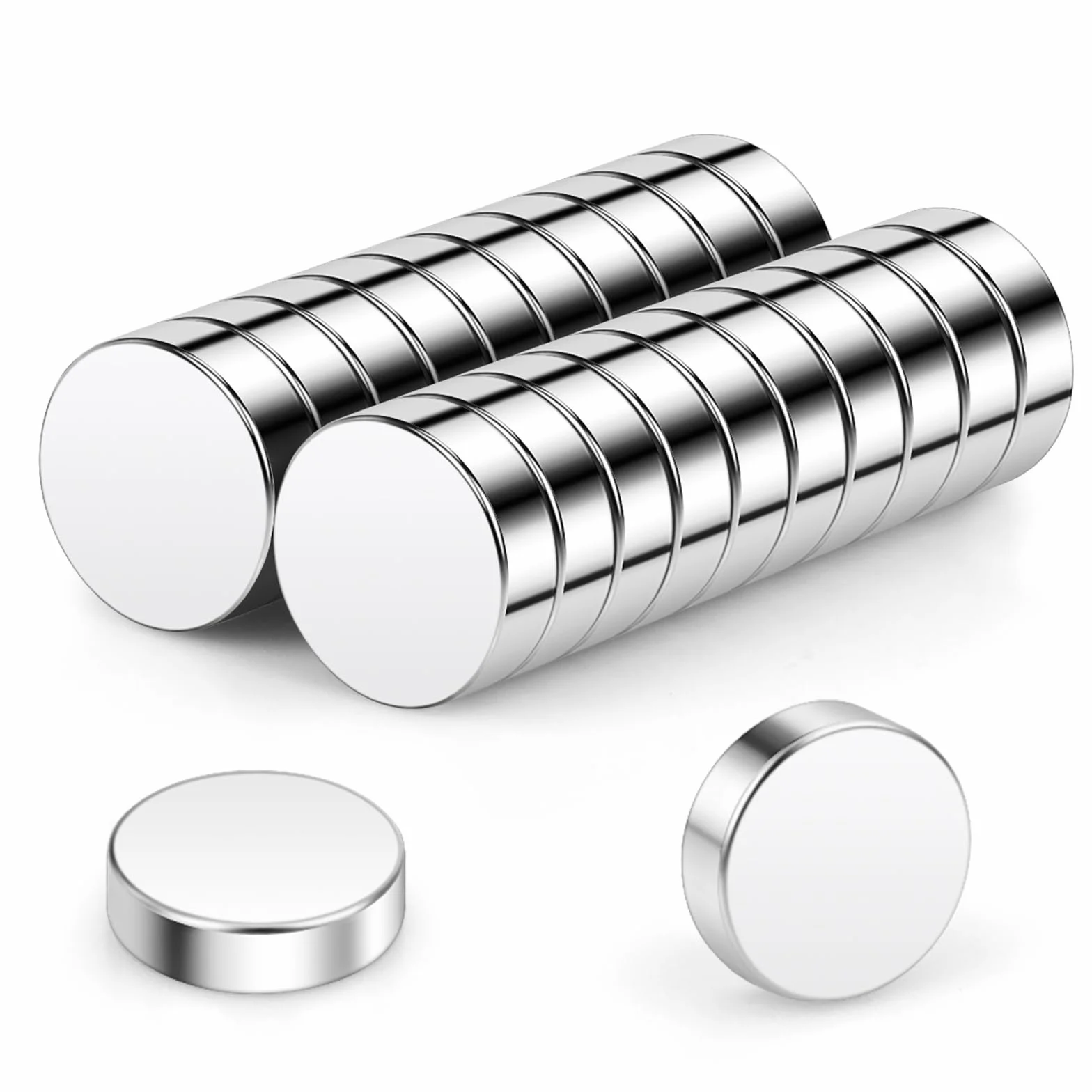 Imanes de neodimio Wukong 10x3mm Paquete de 20 mini imanes redondos fuertes para tablero magnético nevera