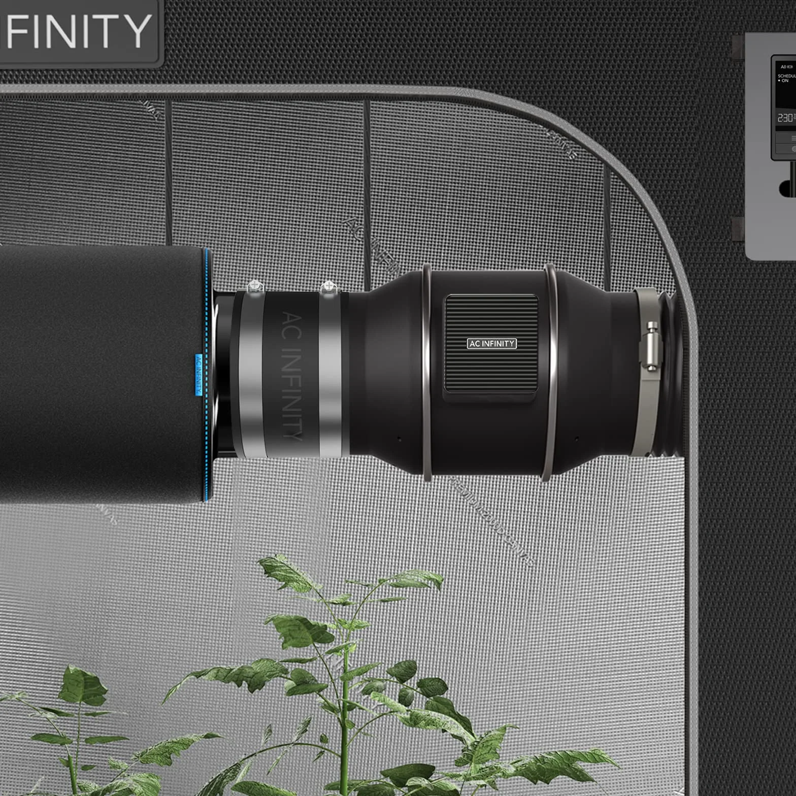 AC Infinity Abrazadera 200mm de reducción de ruido de, acoplador de conducto con abrazaderas de acero inoxidable, acoplamiento de goma flexible para ventiladores en línea y filtros de carbono en HVAC