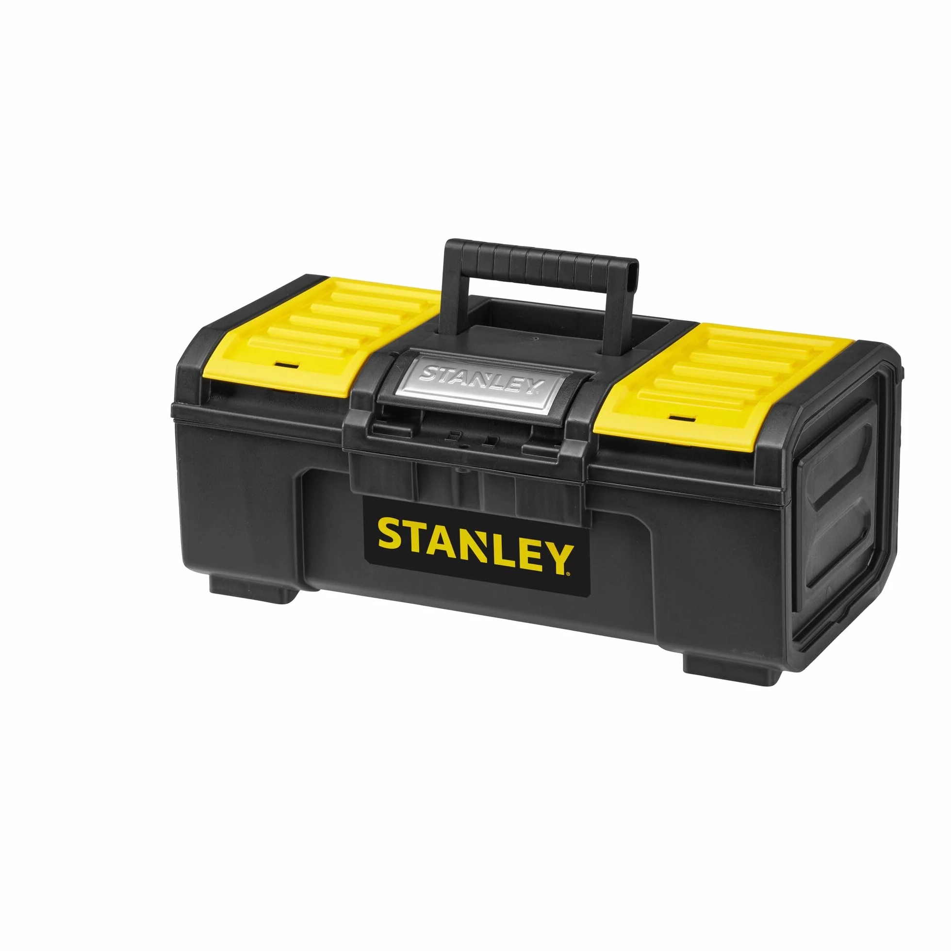 STANLEY Caja de Herramientas 16 Pulgadas One-Touch, Almacenamiento Resistente con Bandeja Extraíble, Orificio para Candado, Compartimentos Organizadores, Compacta y Duradera – 1-79-216