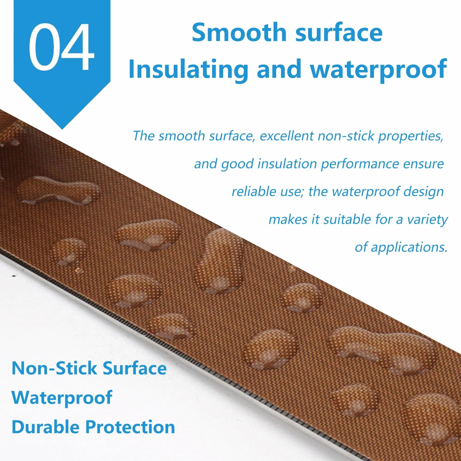 MUZIT Cinta de teflón, cinta PTFE resistente al calor autoadhesiva tela adecuada for reparación componentes, espesor 0,13 mm(Width：200mm)