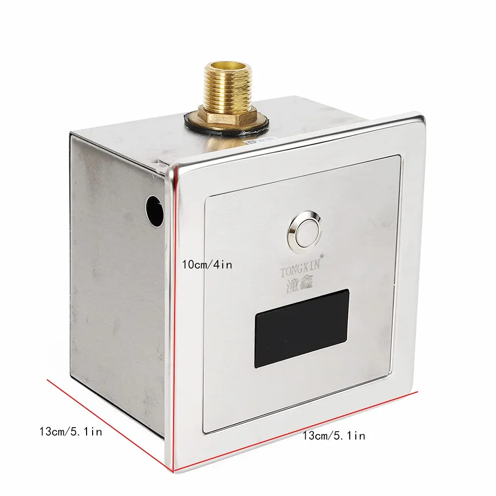 Sensor automático de urinario antisalpicaduras, ambientador de aire para inodoro automático inductivo automático para enjuagar el sensor de inodoro urinario grifos de baño