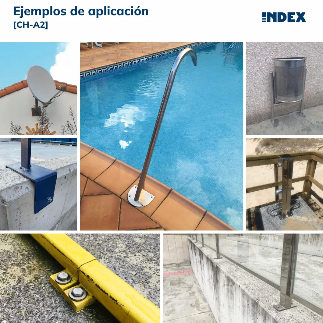 Anclaje antigiro para cargas medias Inoxidable A2 - MEDIDA: M10 x 100 Ø14 - Unid: 50