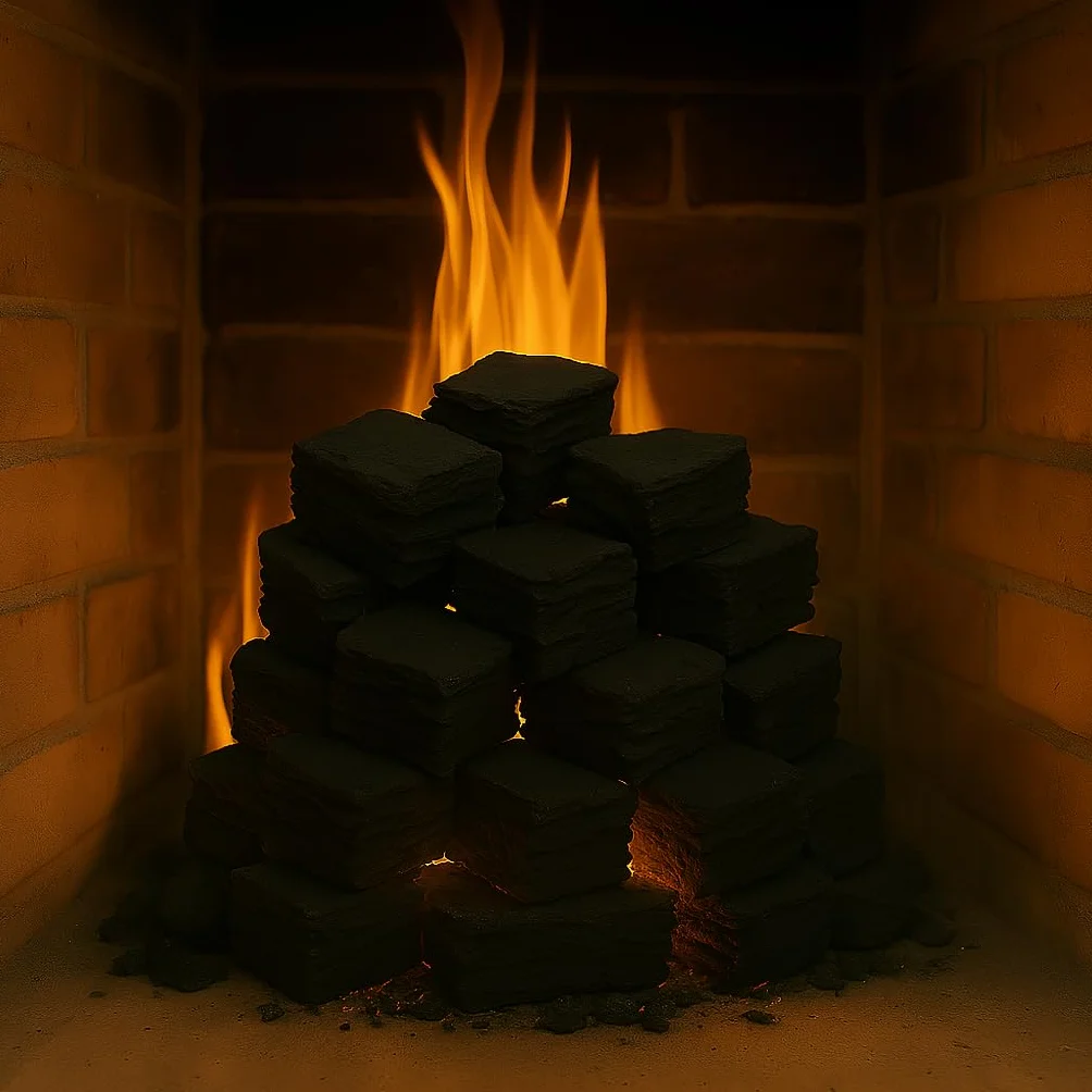 Carbones Medianos de Repuesto para Chimeneas de Gas, Biocombustible, Cerámica - 20 Piezas