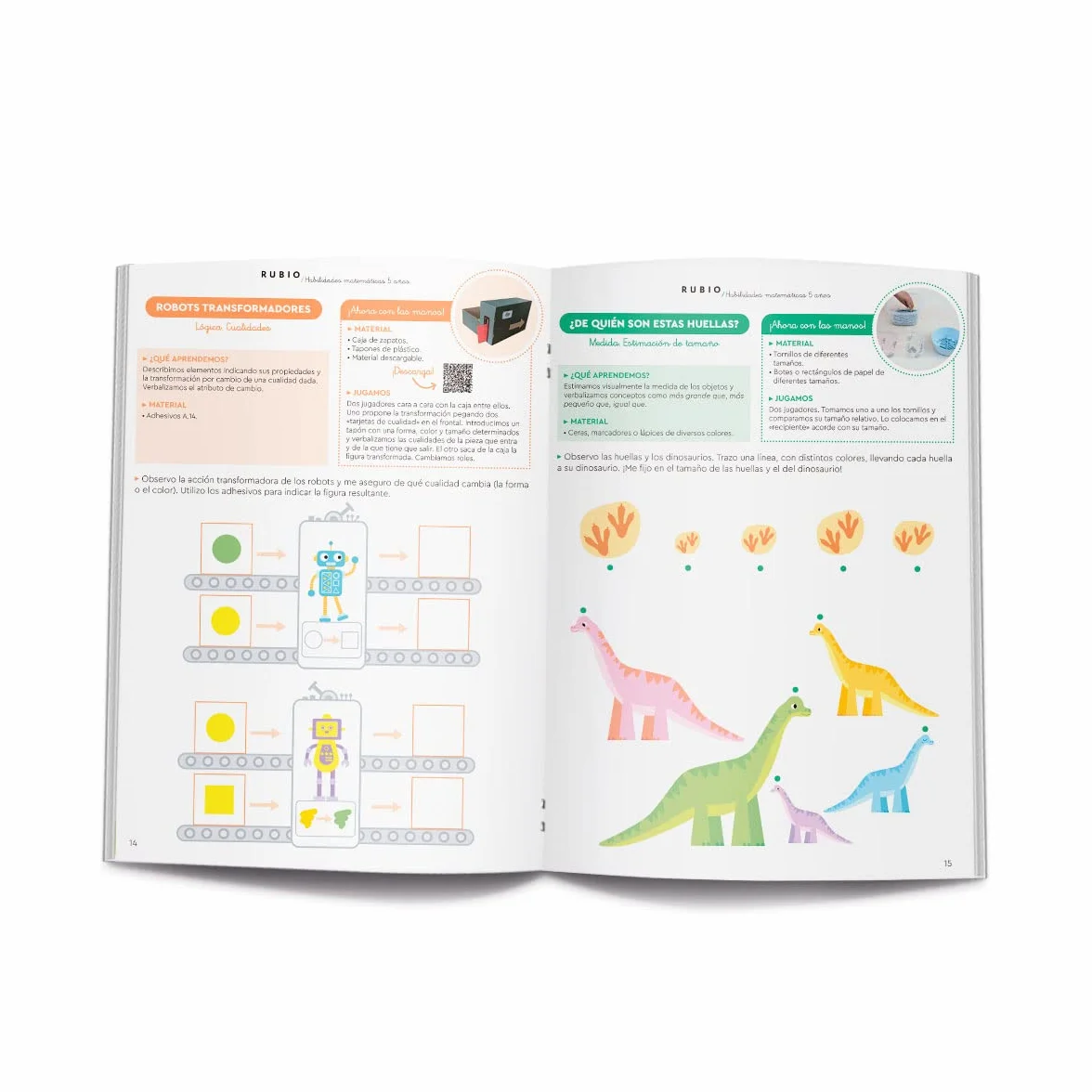 Habilidades matemáticas Rubio 5 años | Actividades de situaciones de la vida diaria, e incluyen descargables, juegos y recursos artísticos, gráficos y ... Matemáticas para Educación Infantil RUBIO)