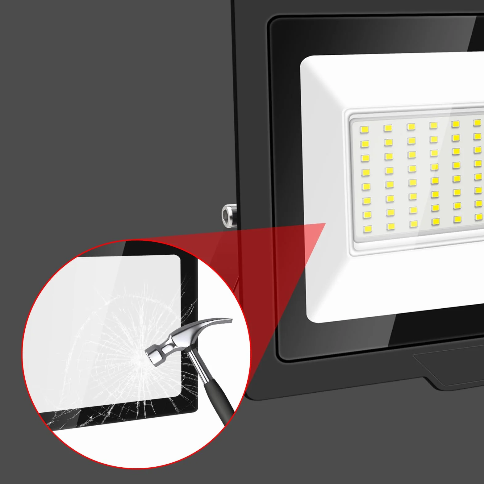 AUXTINGS 2 * 100W Focos LED Exterior Blanco Frío con Trípode Foco de trabajo LED reflector a prueba de agua IP66 para uso en interiores y exteriores garaje, campo de deportes, obra de construcción