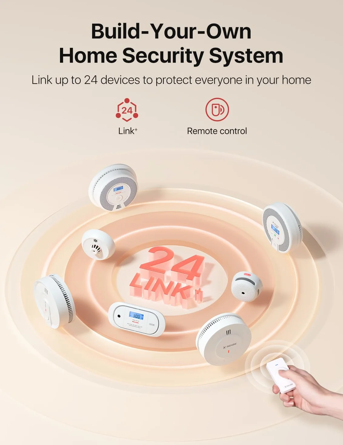 X-Sense Detector de monóxido de Carbono inalámbrico interconectado, Alarma de co alimentada por batería reemplazable con Memoria de Valor Pico, Cumple con el estándar EN 50291, XC01-WR, 1 Pieza