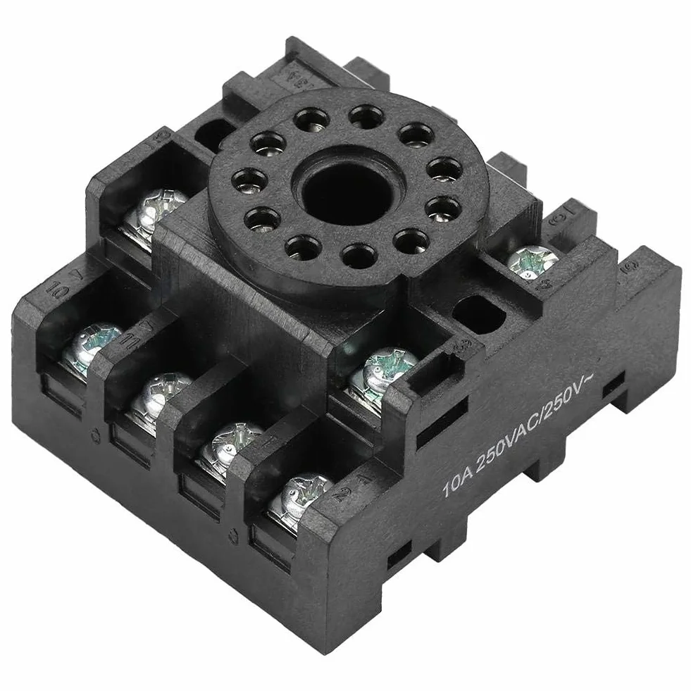 PF113A Enchufe de la Base del Relé de Potencia del Zócalo del Soporte del Relé de 11 Pines JQX-10F JTX-2C