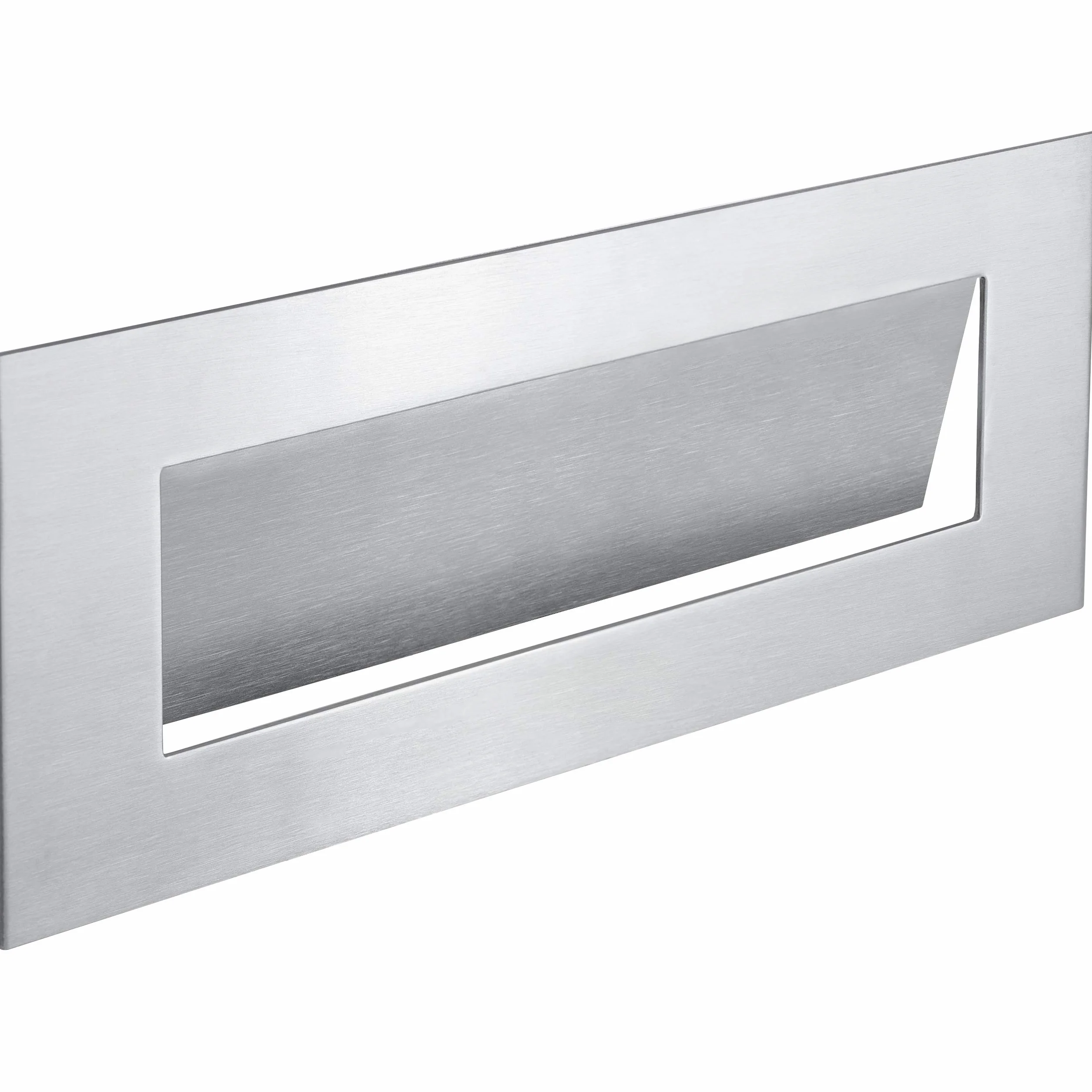 Tapa para periódicos Gedotec de acero inoxidable para puertas de entrada de casa y apartamento | Apertura para puerta de entrada de puerta de acero inoxidable | 1 pieza - Cubierta hacia el interior