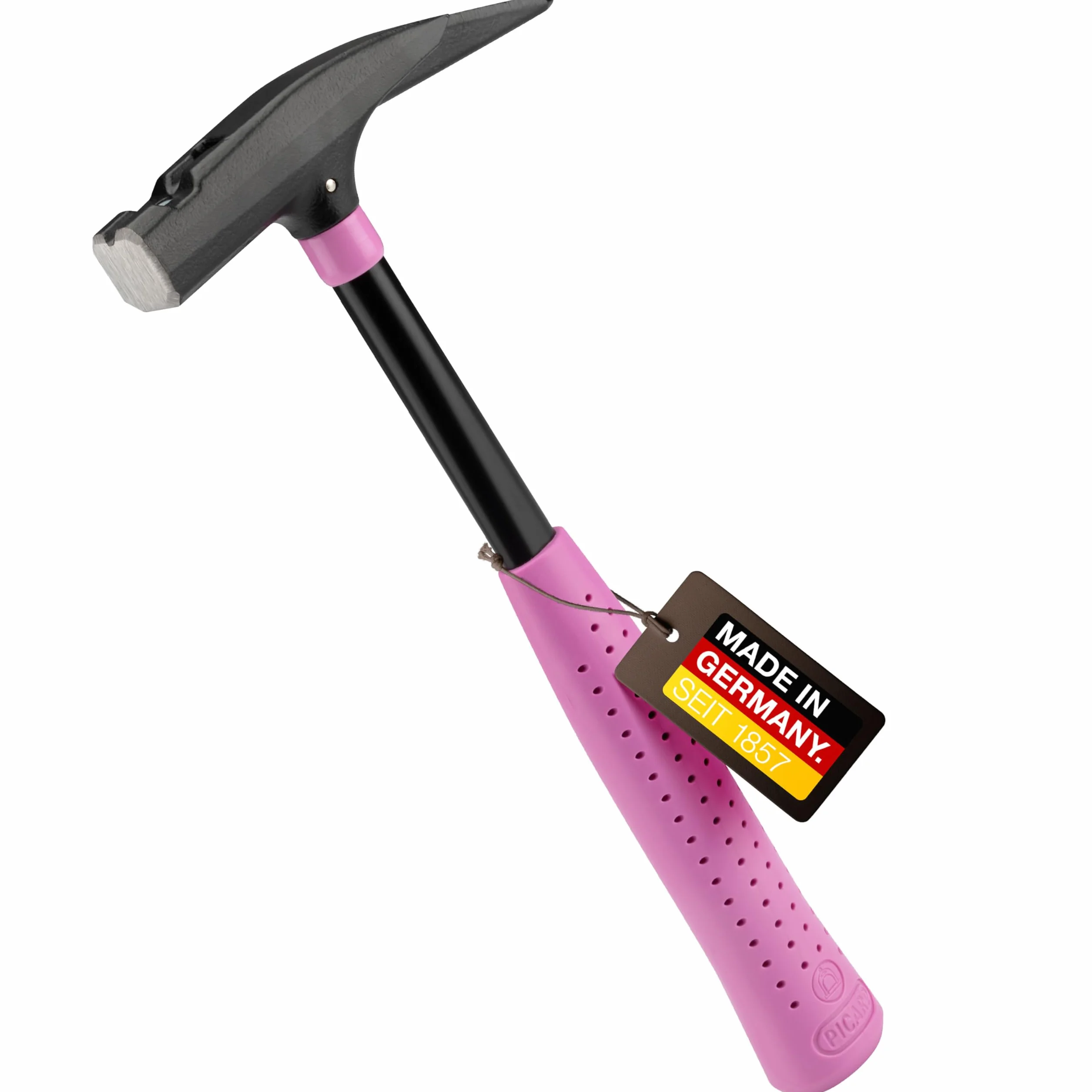 PICARD Martillo de carpintero Pink Edition, n.º 626M 760 g, liso, soporte magnético para clavos, certificado GS y certificado VPA, protección contra la corrosión, mango ergonómico, 32 cm de longitud