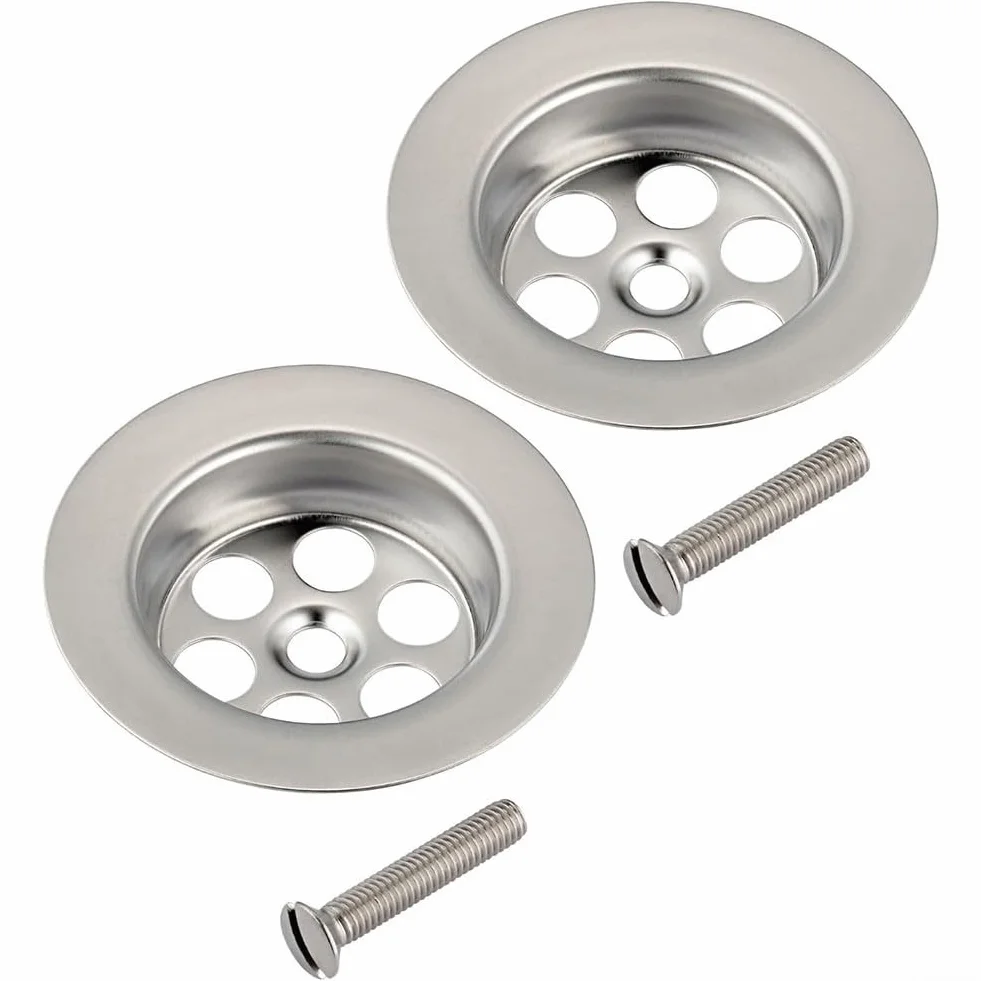 Repuesto de agujero de baño de acero inoxidable con tornillo para reparación de fugas - 2 juegos