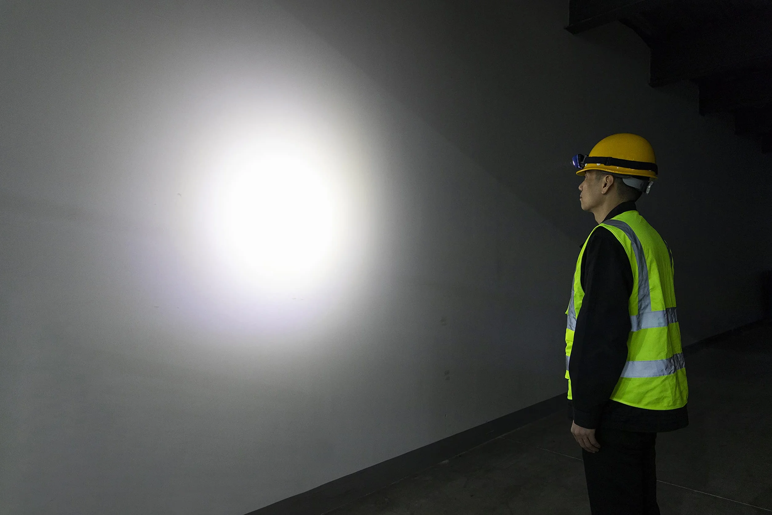 Ryme Automotive - Lámpara frontal LED de inspección MINER 2-400 Lúmenes con Sensor de Movimiento, Linterna de cabeza para Taller y para Actividades de tiempo libre, 2 Modos de iluminación