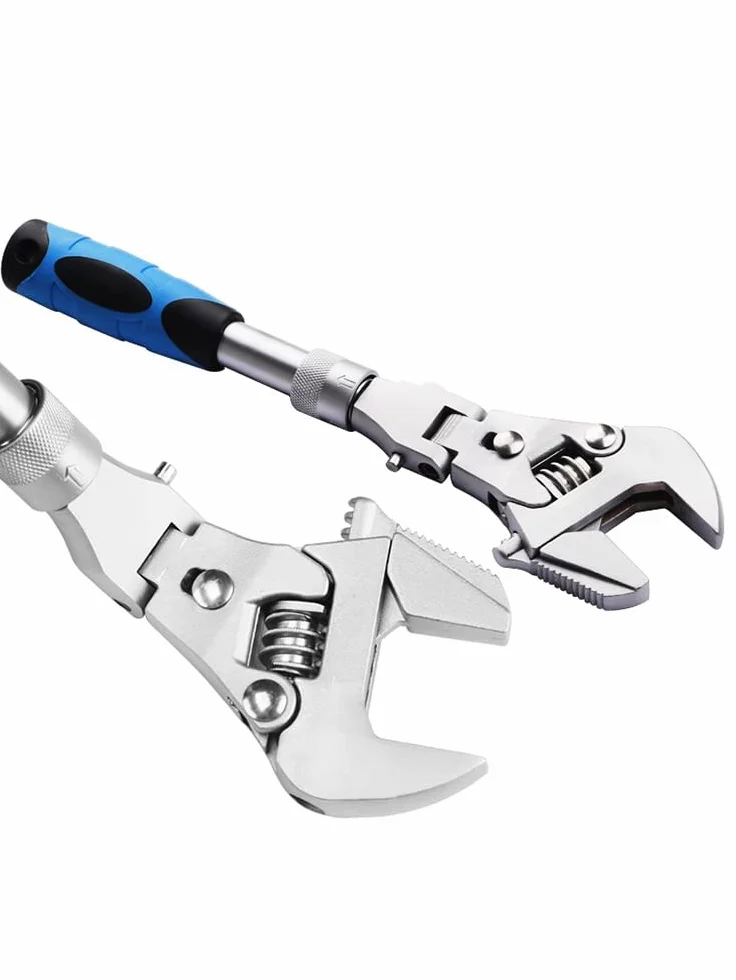 Llave ajustable 5 en 1, retráctil, plegable, multifuncional