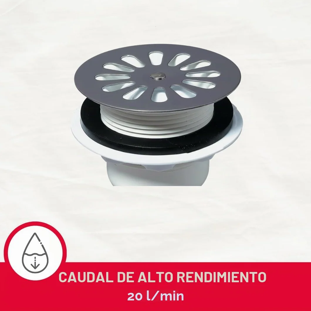 Wirquin sp411 C Desagüe de ducha salida vertical roscado diámetro 60
