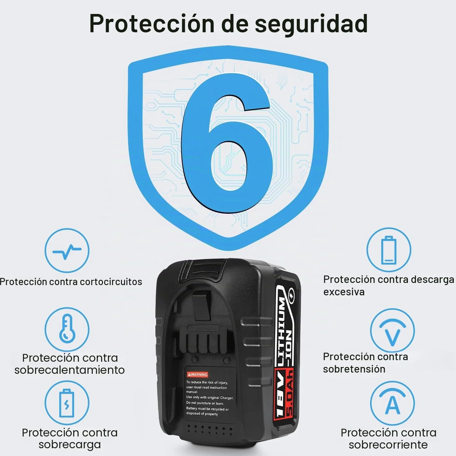 2 baterías de 18 V, 5,0 Ah, compatibles con Bosch Casa y Jardín, batería de 5000 mAh para batería Gloria compatible con Bosch 18 V PBA PSB PSR