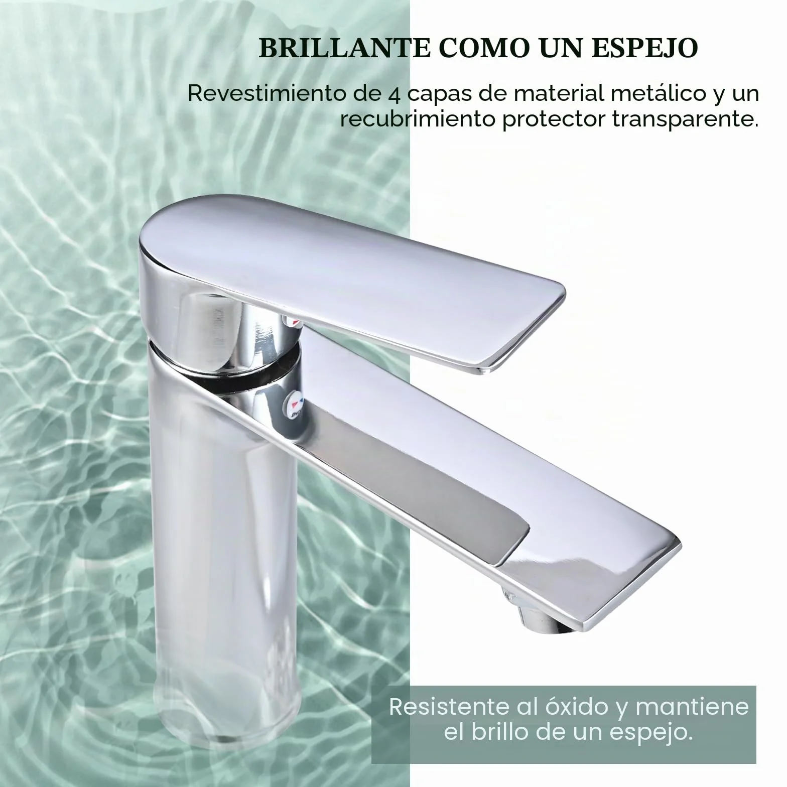 Cieex Grifo Lavabo Cromado Grifo de Baño Grifo Monomando de Lavabo Duradero Fácil Instalación
