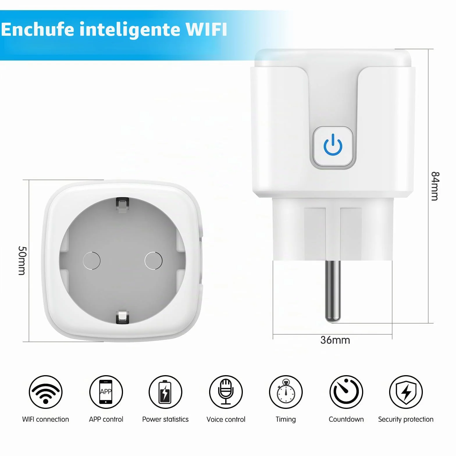 Enchufe Inteligente WiFi, 4 Pack Enchufe WiFi Medidor Consumo 16A 3680W, Tomada Inteligente con Temporizadores y Control Remoto por APP&Voz, Compatible con Alexa y Google Home