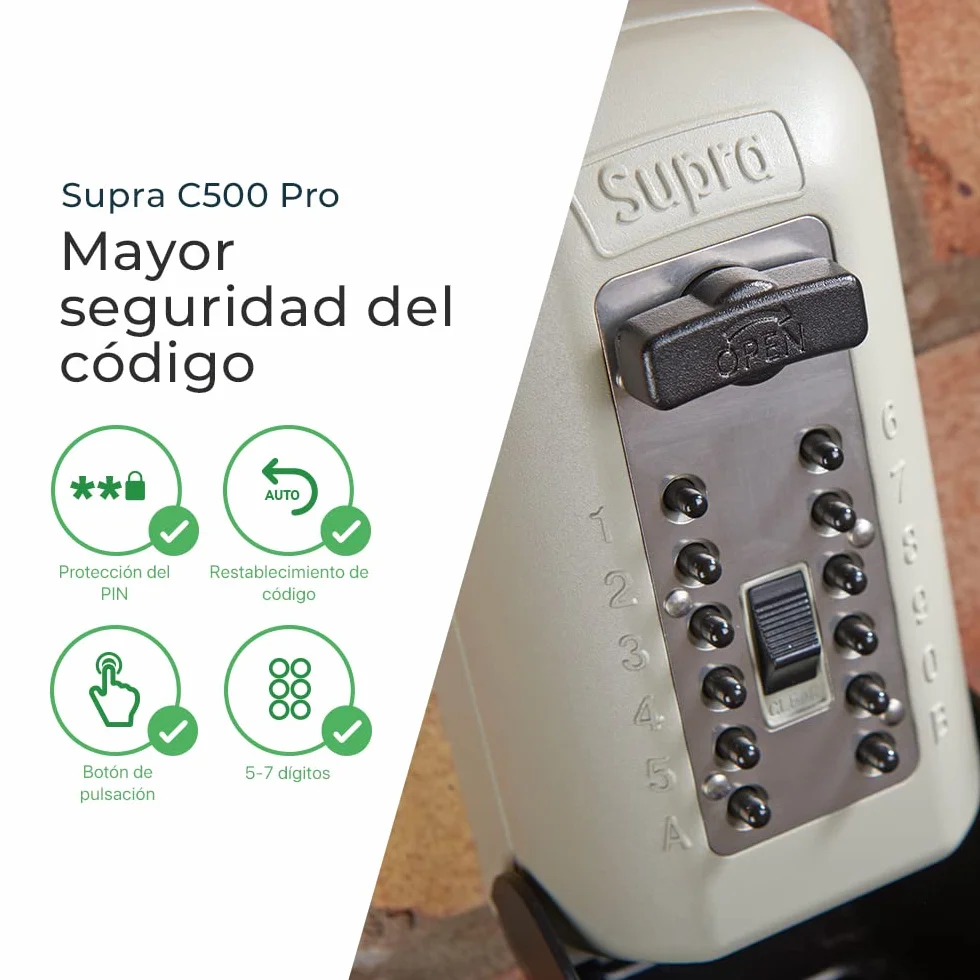 KeySafe SUPRA C500 Pro (2ª Generación) - Caja guarda llaves de alta seguridad, preferido por la policía