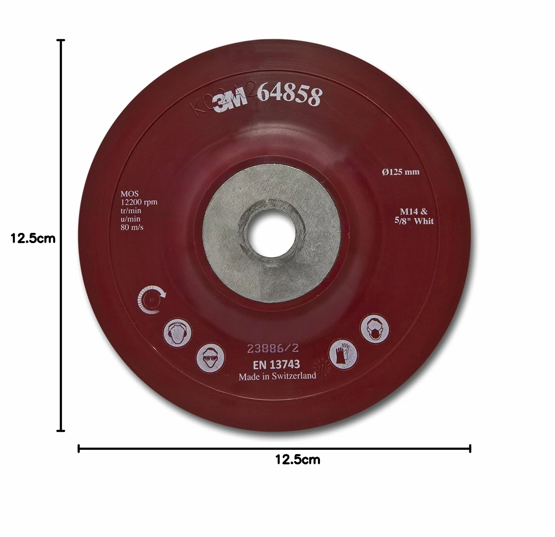 3M Plato Soporte para Disco 125 mm, Perfil Bajo, Blando, 1/Caja
