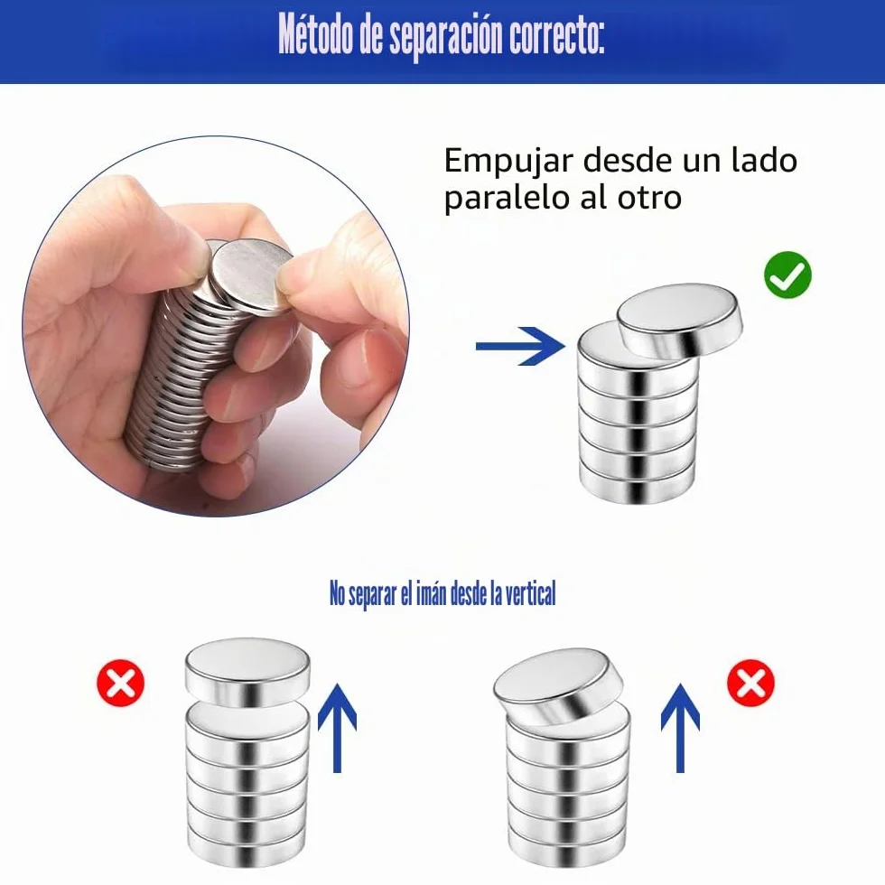 Imanes de Neodimio 20 Piezas 20 x 3 mm Redondos Pequeños Fuertes para Oficina Hogar