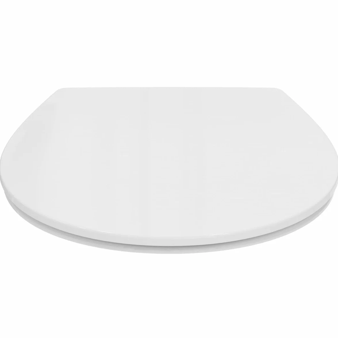 Ideal Standard – Multi Suites Asiento con tapa de inodoro, Diseño de tapa fina, Forma universal, Asiento con mecanismo de cierre suave, resistente a los UV y fácil de montar, Duroplástico, Blanco