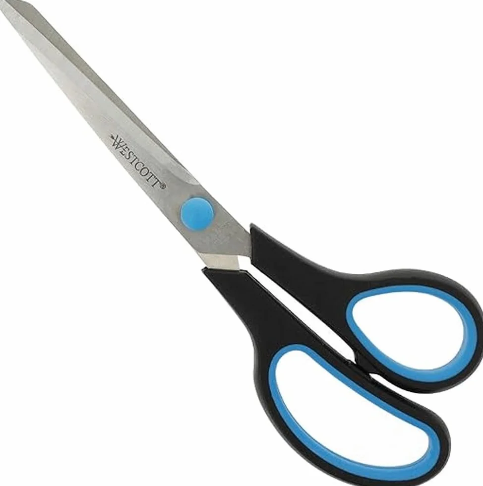 Westcott Easy Grip - Tijeras, 20.1 cm, color azul/negro