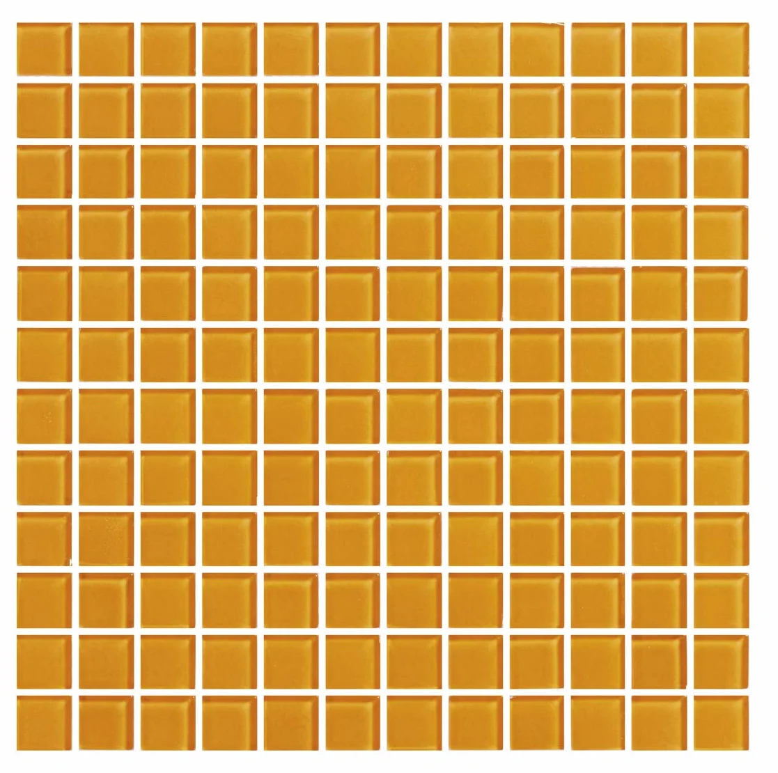 Mosaico enmallado de Cristal 32x32cm. Color Naranja