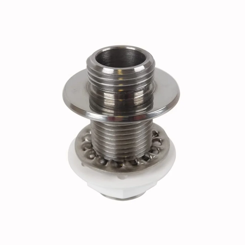 Conector de manguera de ducha a través de bañera, reemplaza a través del bisel de manguera de ducha para evitar fugas y daños por agua, acero inoxidable, fabricado en Reino Unido.