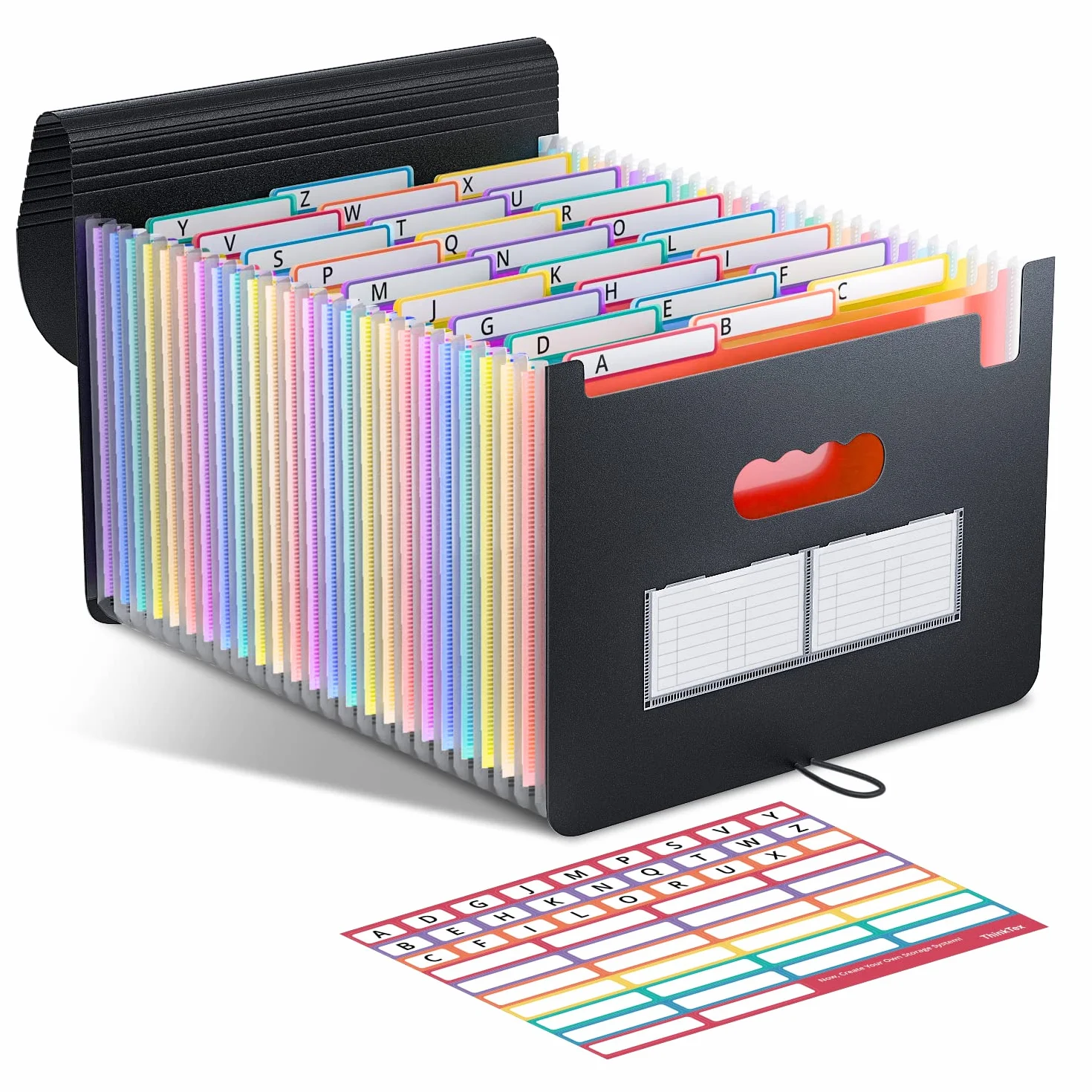 ThinkTex Carpeta Clasificadora A4 Expandible Acordeón 26 Bolsillos Archivador Oficina Escuela