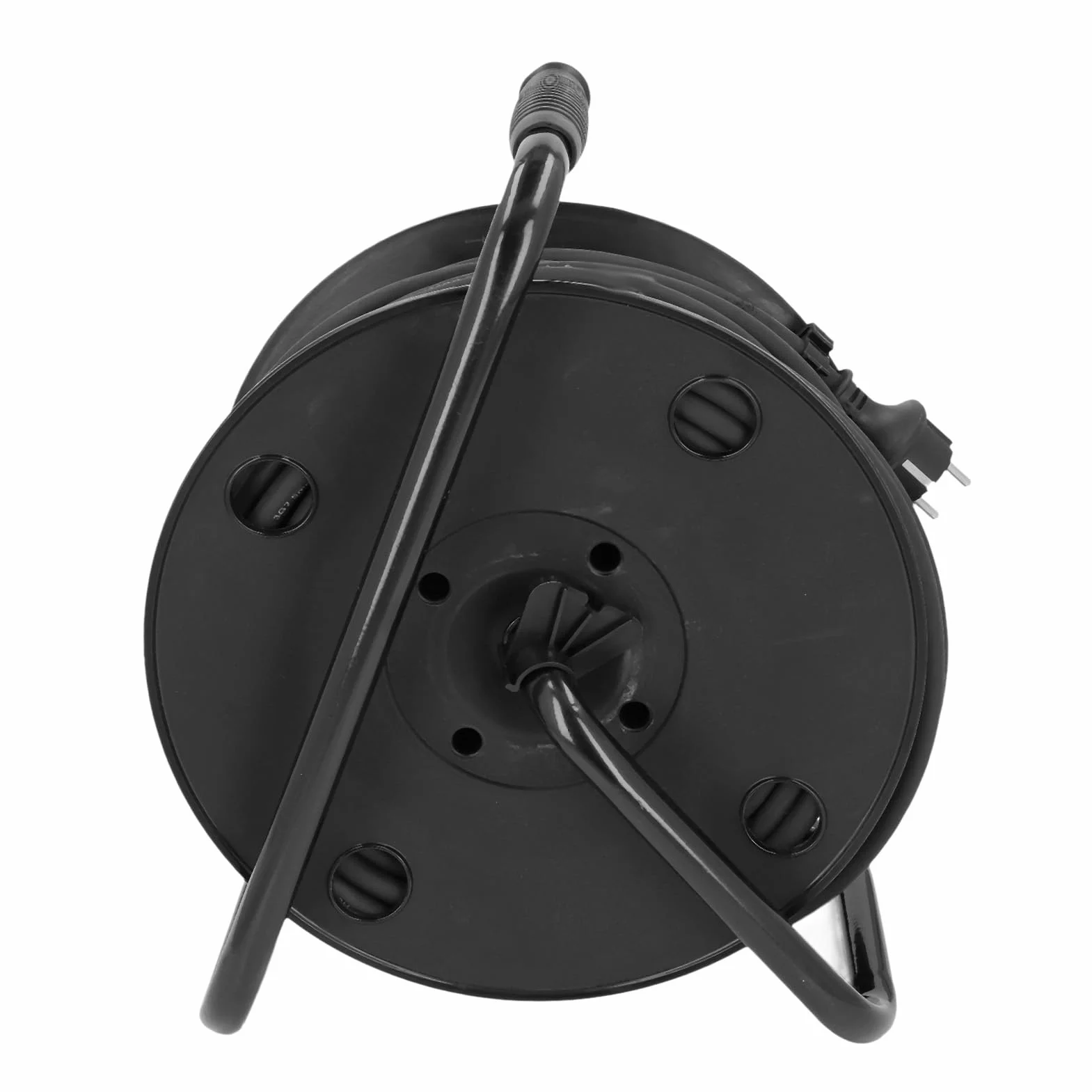 Hyuduo Carrete de Cable Carrete de Cable de Extensión para Exteriores 35 M H05RR F mm² 4 Enchufes IP44 Acero Inoxidable PP Neopreno Cobre para Jardín Taller Uso en el Lugar de Trabajo