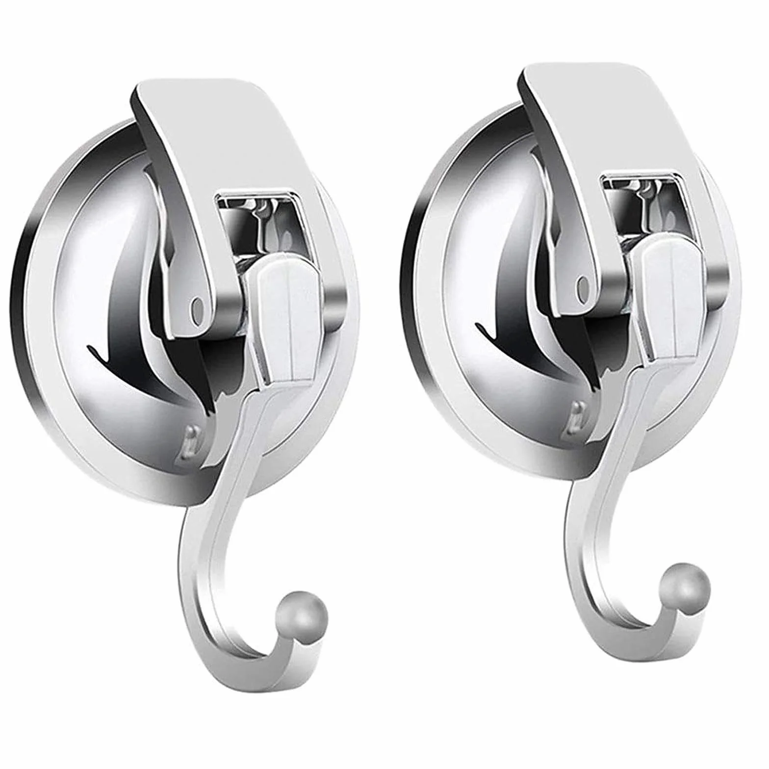 2 Piezas Ganchos Ventosa de Vacio Fuerte Sin Agujeros Ganchos de Succión Plástico Pared Ganchos Colgador Ventosas para Colgar Toallas Cocina Baño Ducha Puerta Ventana
