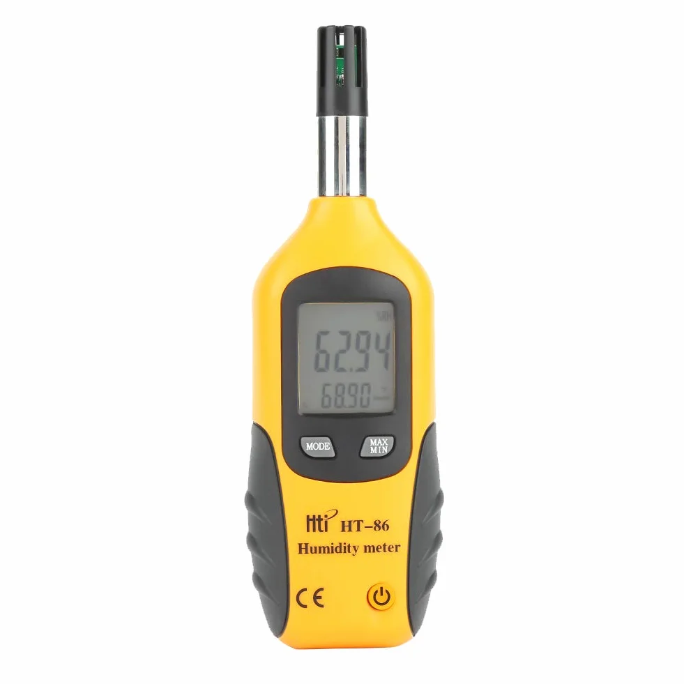 HT-86 Medidor Digital de Humedad y Temperatura. Termómetro e higrómetro multifunción, con Bulbo húmedo/Punto de rocío, para Uso Diario e Industray