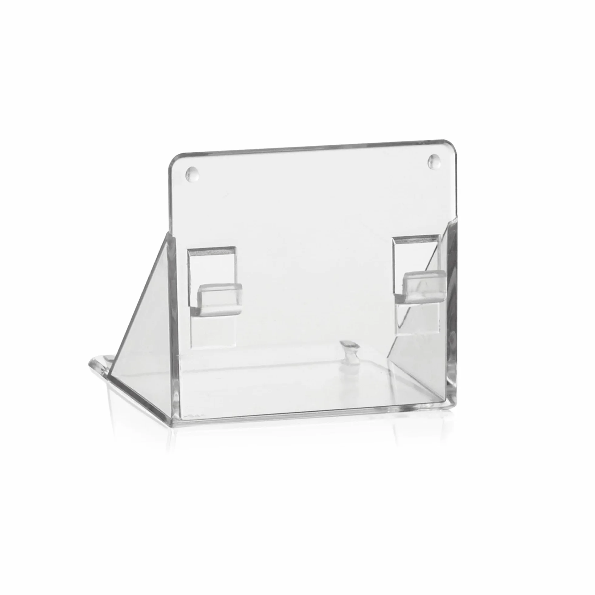 Taymar Soporte para folletos de pared largo DIN DL tríptico, expositor de 4 compartimentos 10,2 cm