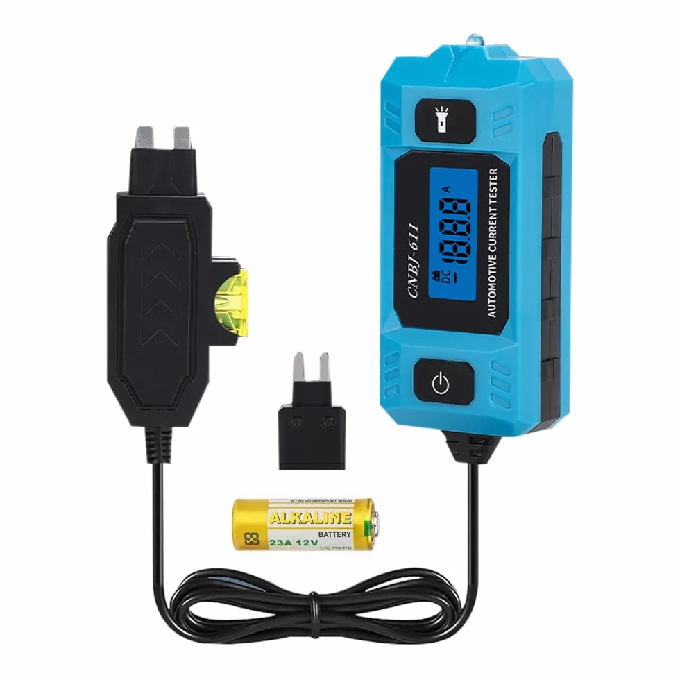 Yctze Probador de Corriente de Automóvil con Pantalla de Fondo de Retroiluminación LCD LED Light Car Sauge para la Detección de Corriente