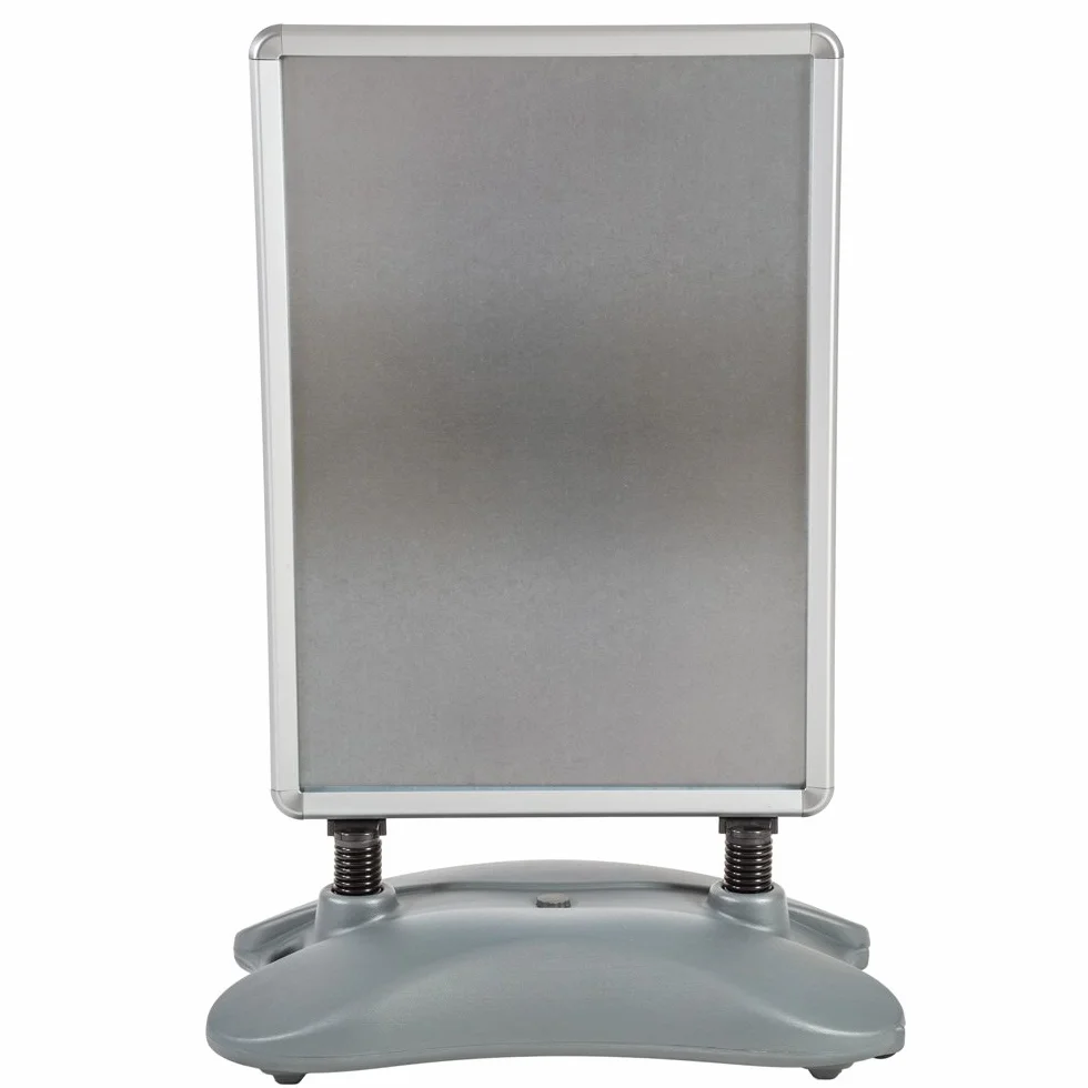 tectake Vitrina Expositora Caballete Doble Cara DIN A1 20 litros Base Sistema Clic Incluye Dos Láminas Protectoras Publicidad Exterior
