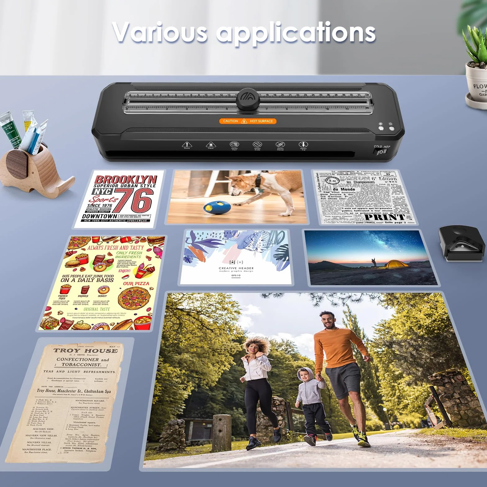 MAXDONE Fundas para plastificar transparentes A4 A5 A6 50 unidades 80 micras
