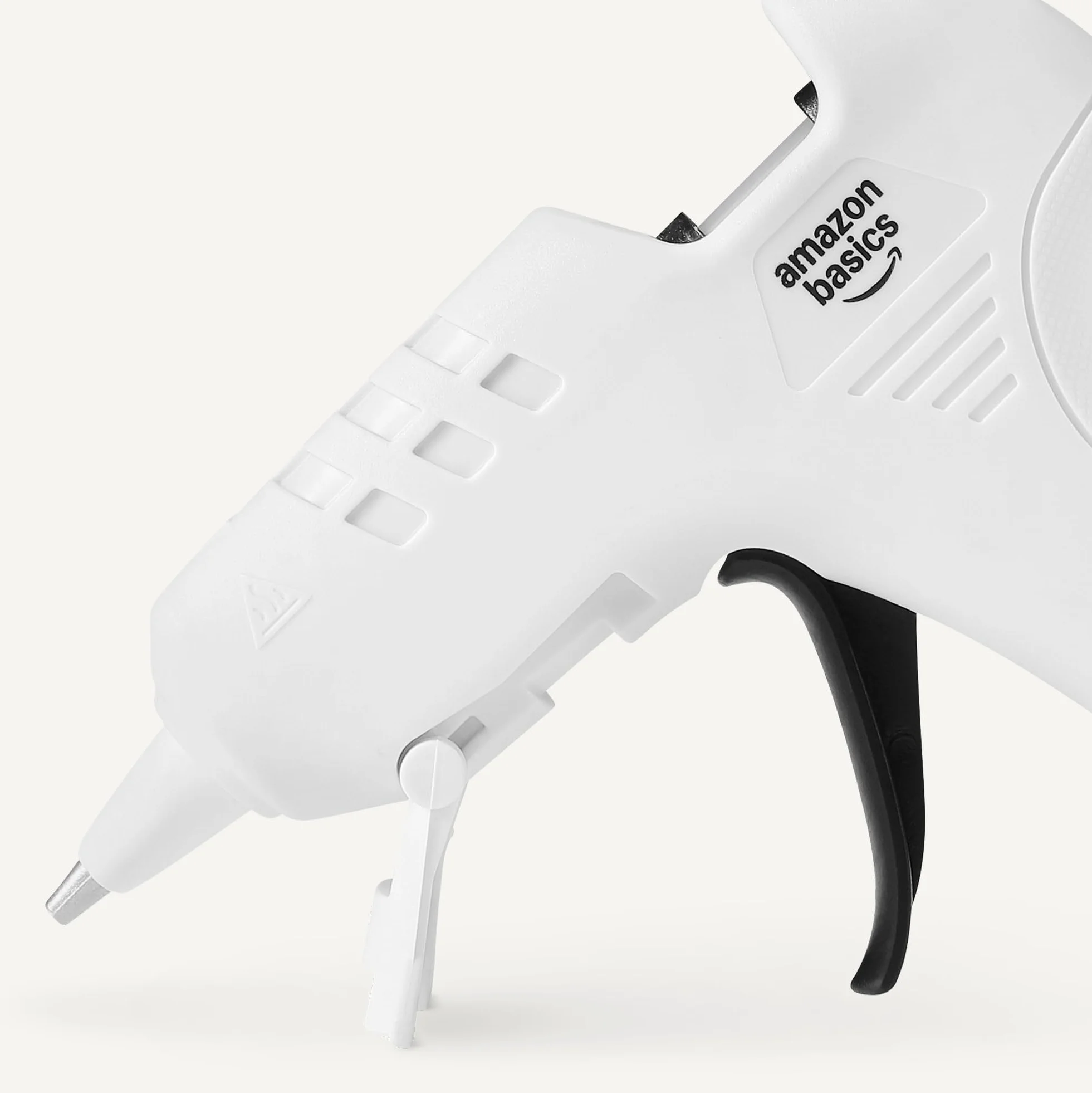 Amazon Basics Kit de pistola de pegamento caliente con 30 barras de pegamento, 20 W, Enchufe EU, Blanco