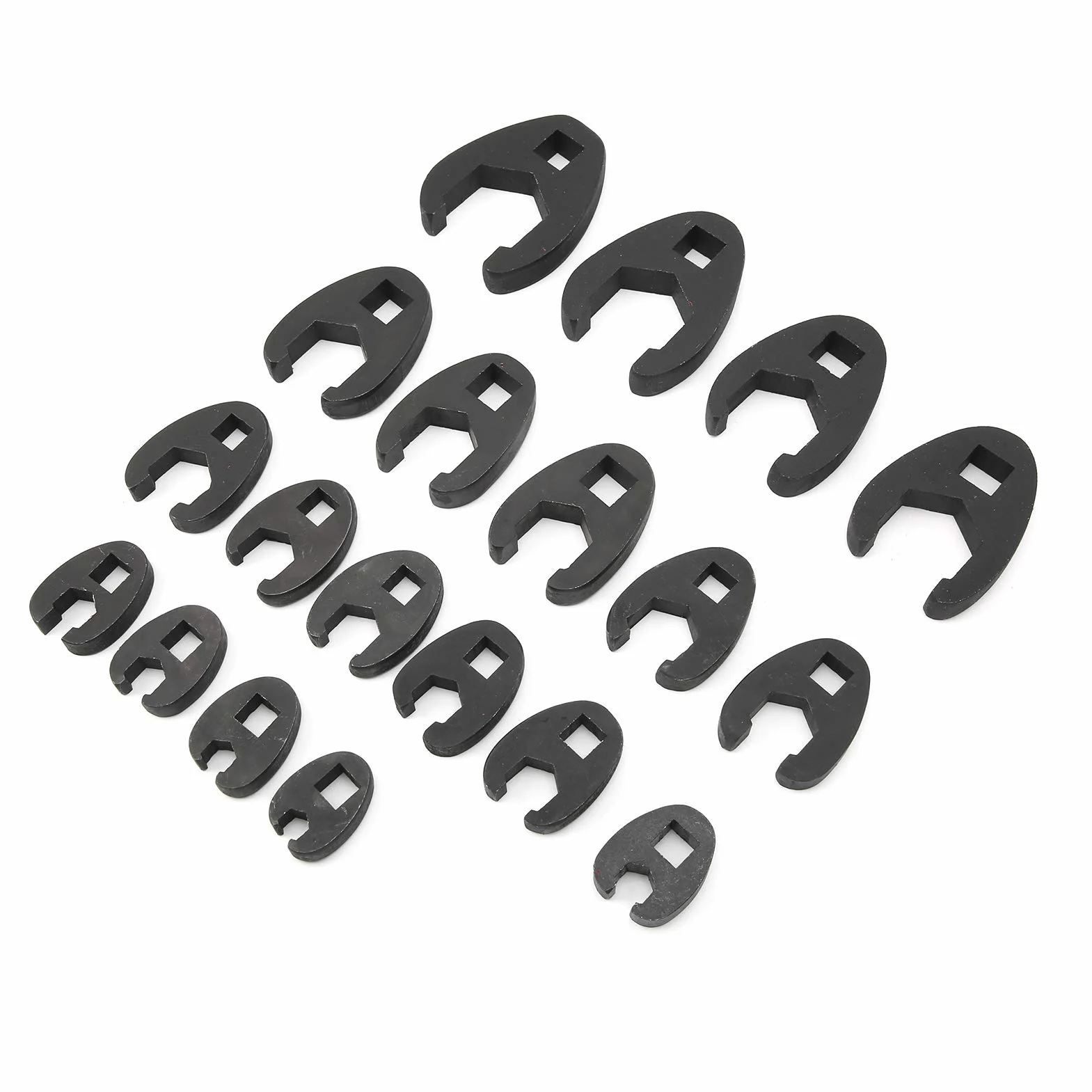 Dioche Juego métrico de llave de pata de gallo, tuerca acampanada de 8-32 mm, juego de llaves de acero al cromo-molibdeno para vehículos de servicio