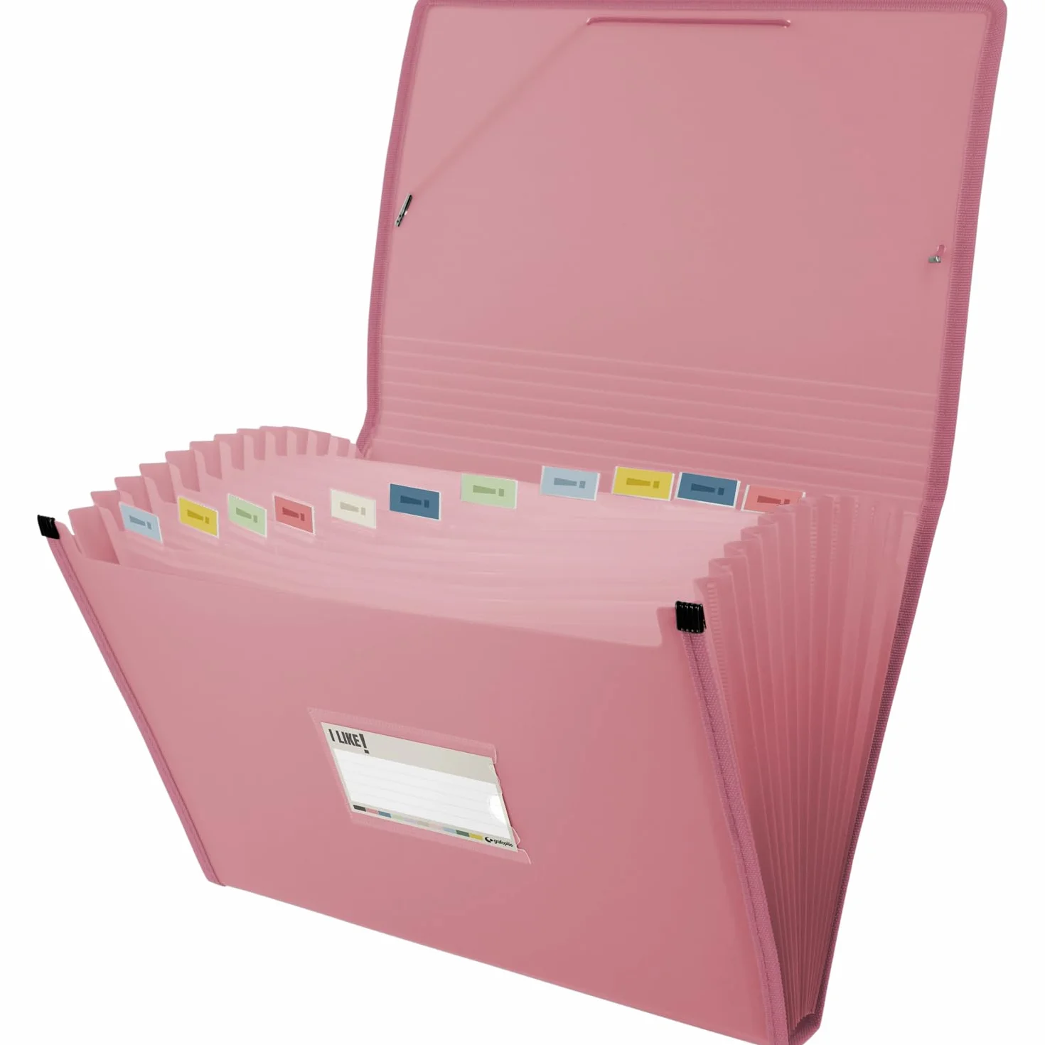 Grafoplas Carpeta Acordeón Fuelle Tamaño Folio Rosa 13 Posiciones Poli Semirrígido Opaco Clasificador Documentos